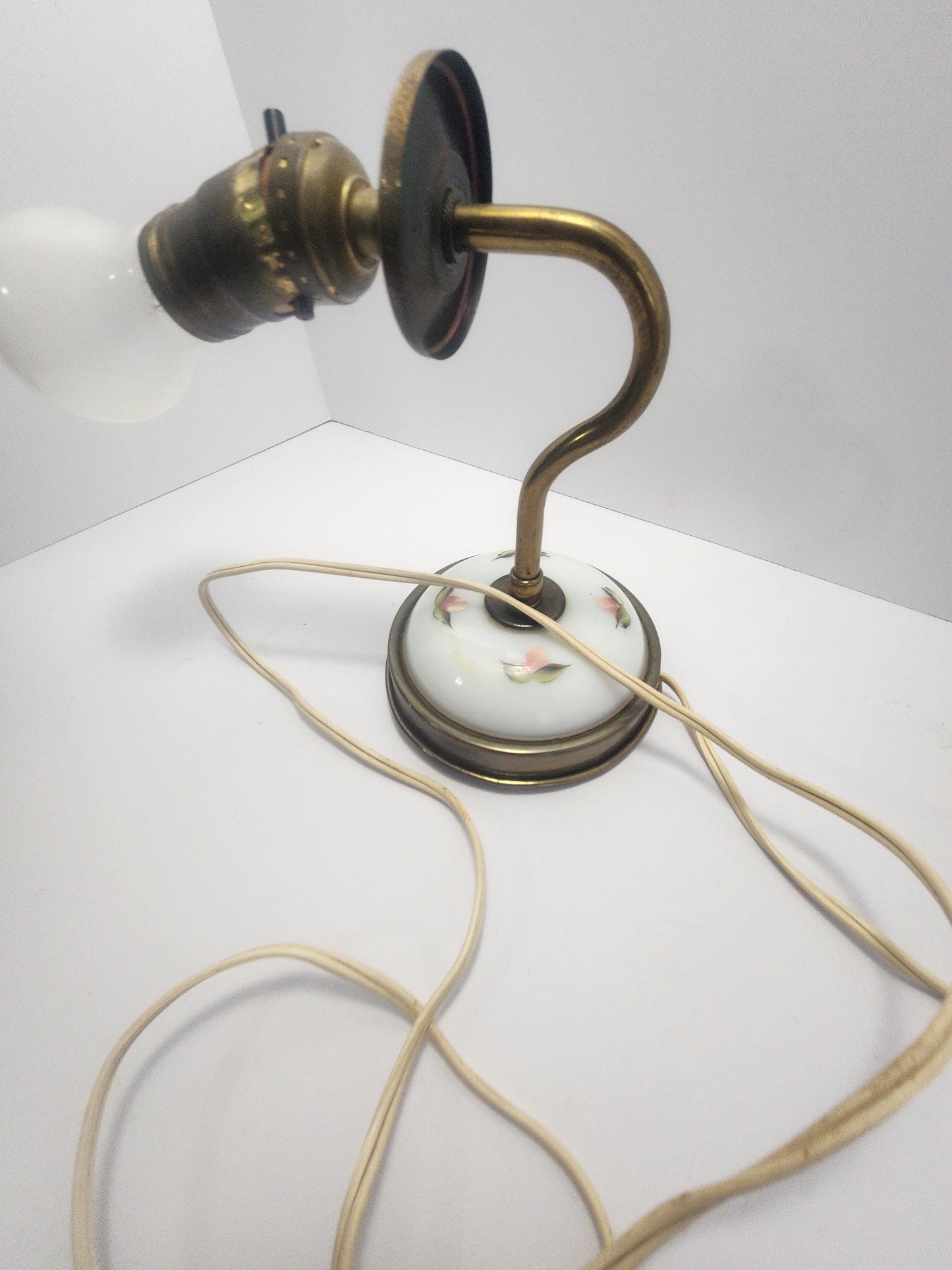 Rare Antique 1970s Industrial Brass Lamp Light Wall Hanging Possible - Industrial Lamps - Lamps - Lights - Antiques - Antique Lights - Wall