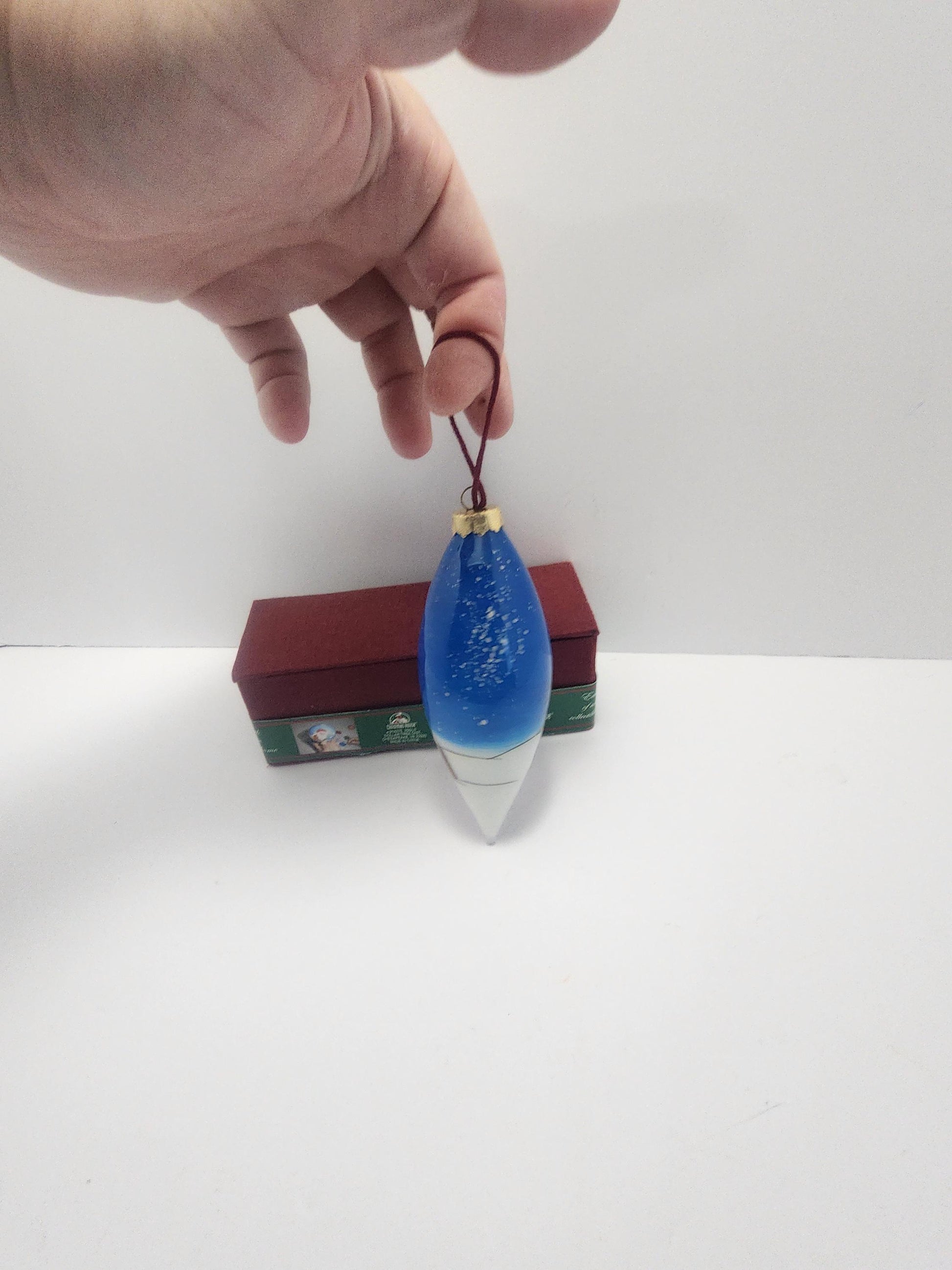 Hand Painted Vintage Christmas Teardrop Ornament With Collectable Storage Box - Teardrop Ornaments - Ornaments - Christmas - Christmas Ornam