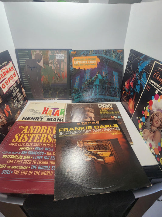 Vinyl Records 1980s Mixed LOT Of 8 - Records - Vinyl - Vinyl Records - LP Records - Music - Vintage Music - Frankie Carle - The Andrew Siste