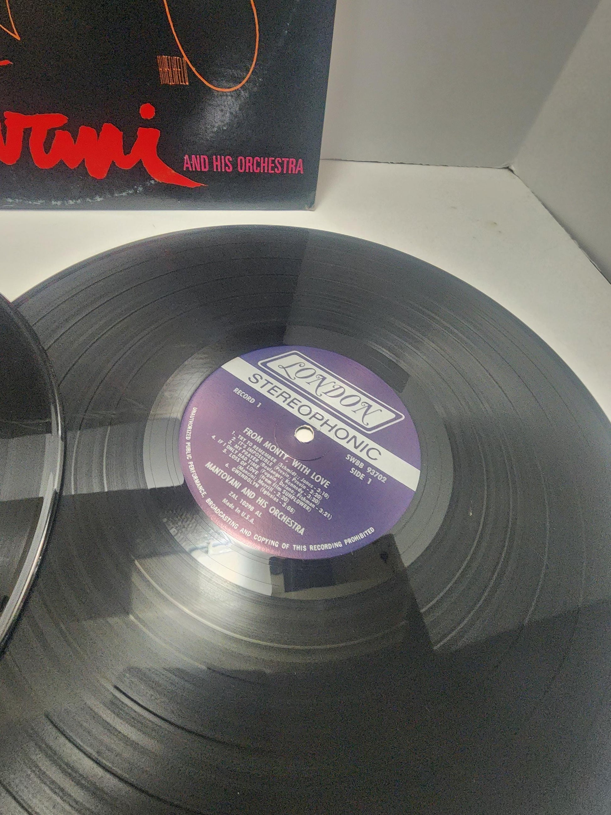 1971 From Monty, With Love" by Mantovani and His Orchestra - Vinyl - Vinyl Records - Orchestra - Orchestra Records - Music - Mantovani