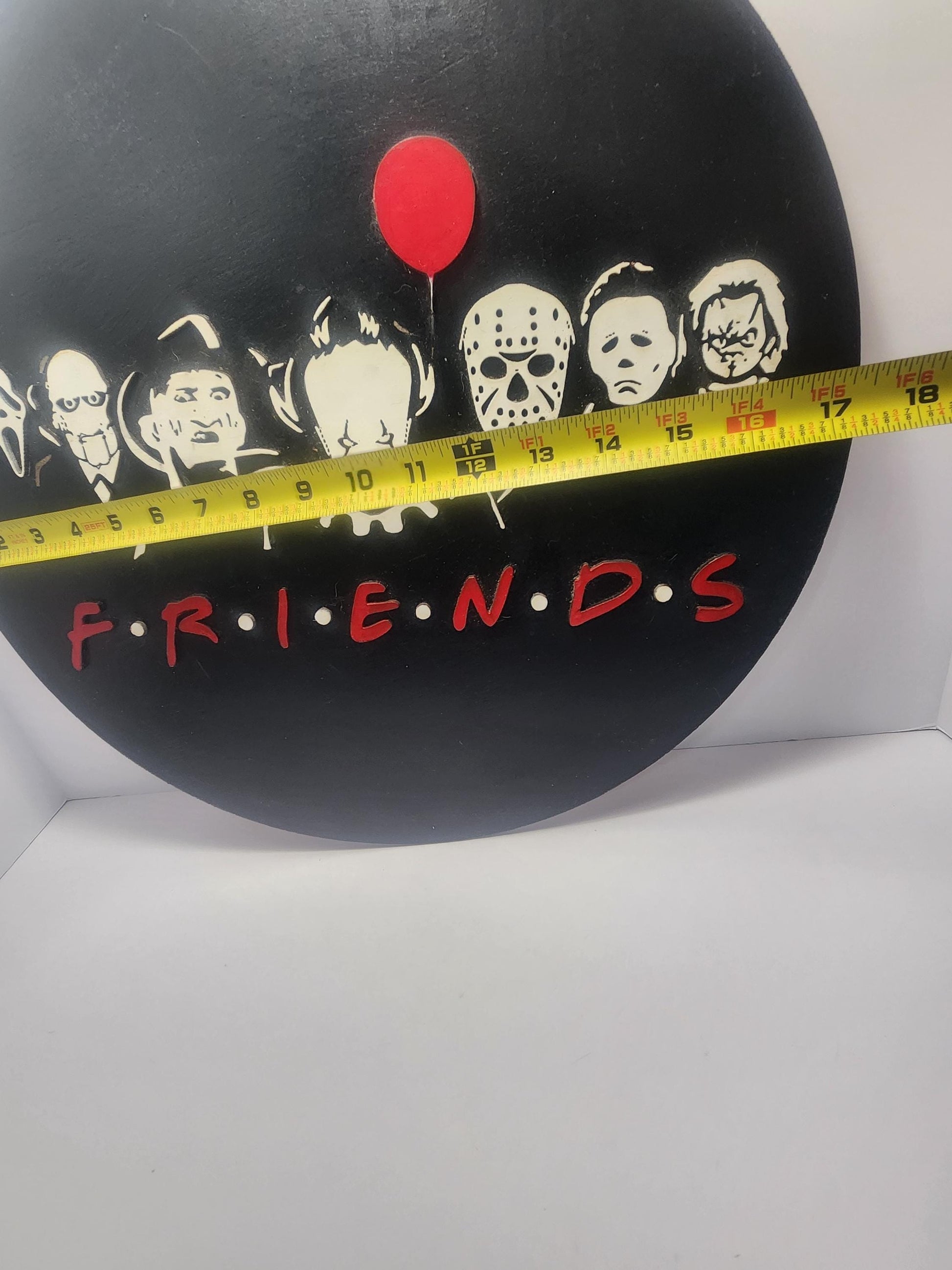 Horror Halloween Friends Decor Sign - Horror - Horror Movies - Friday The 13th - IT - Clowns - Halloween - Halloween Decor - Signs - Scary