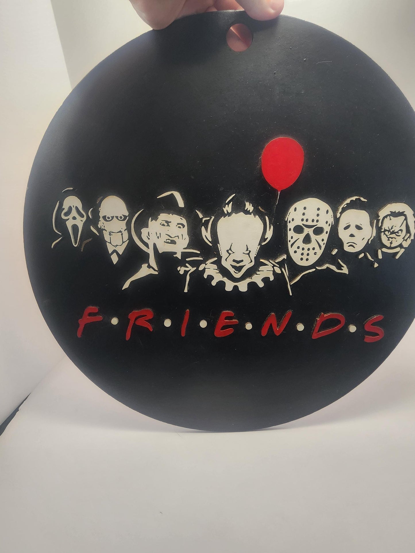 Horror Halloween Friends Decor Sign - Horror - Horror Movies - Friday The 13th - IT - Clowns - Halloween - Halloween Decor - Signs - Scary