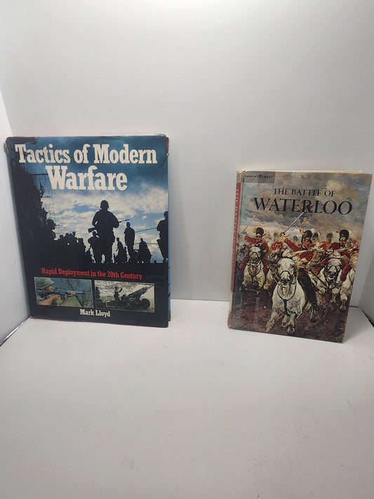 War Battles Vintage Books LOT Of 2 - The Battle Of Waterloo - Modern Warfare - Tactics Of Modern Warfare - War - Army - War Books - History
