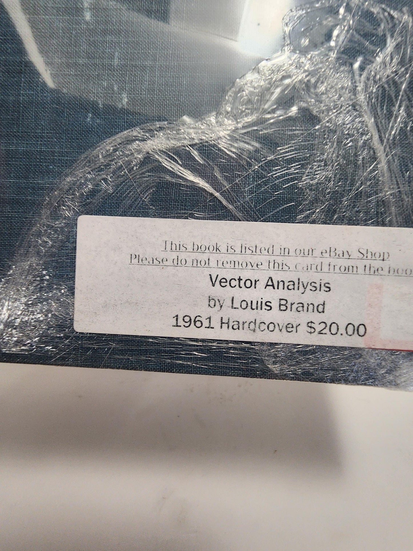 1961 Hardcover Vector Analysis By Louis Brand - Antique Books - Books - Hardcover Books - Vector Analysis - Louis Brand