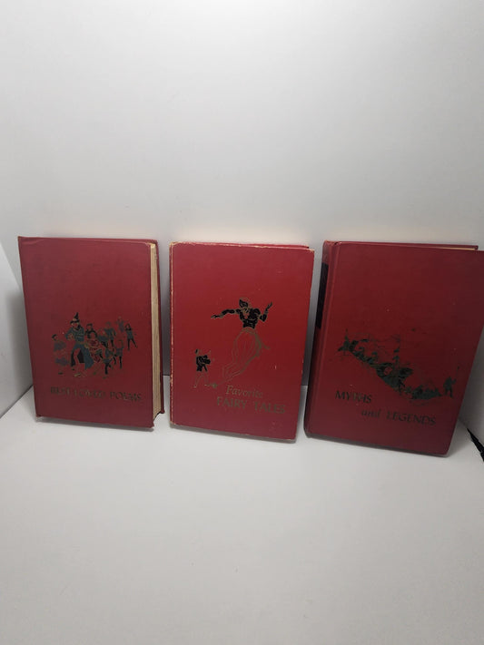 1953 The Children's Hour Fairytales Poems Myths and Legends Book LOT Of 3 - The Children's Hour - 1950s - Antique Books - Fairytales - Myths