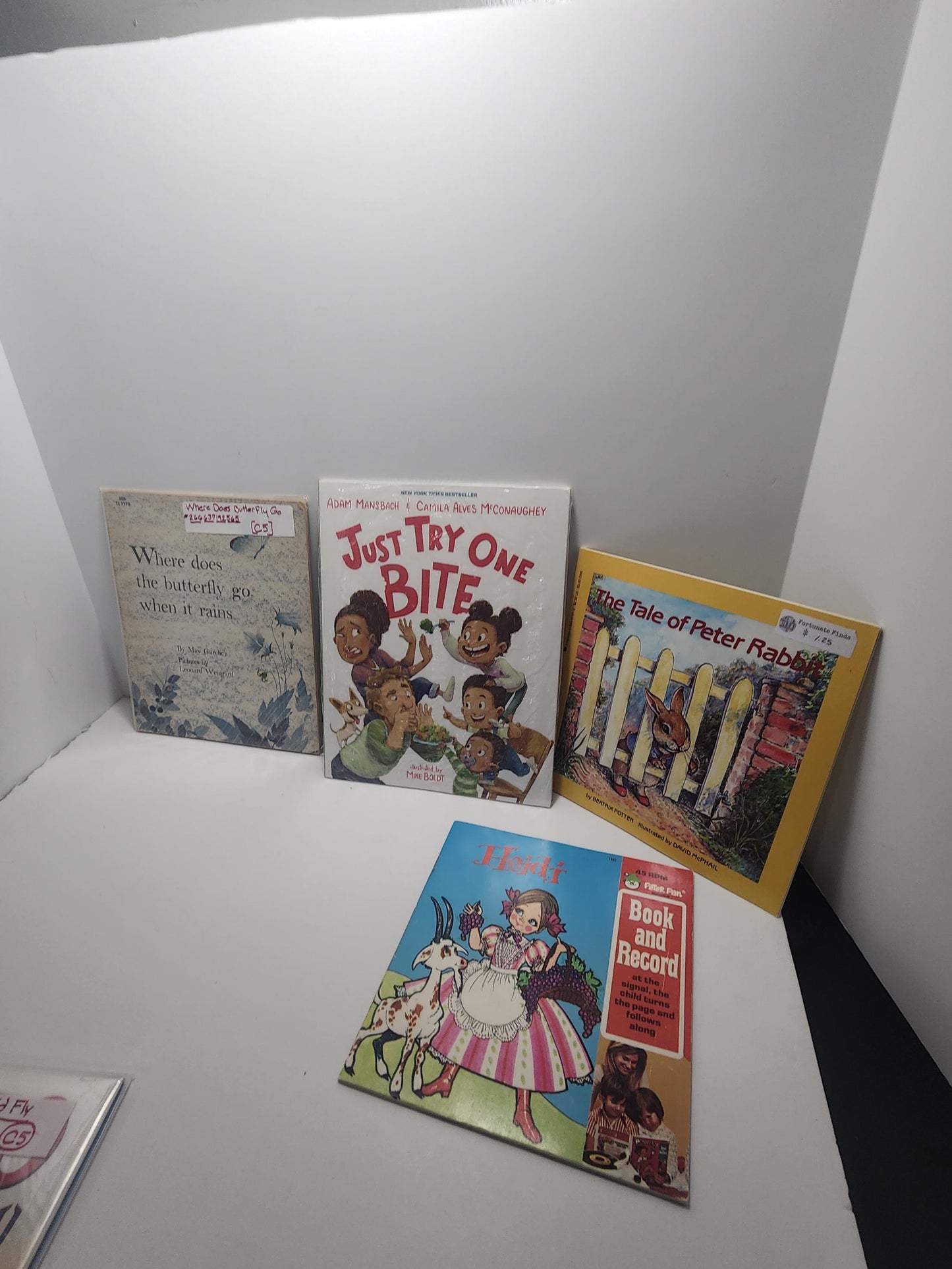 Popular Vintage Children's Books - Books - Children's Books - Peter Rabbit - Just Try One Bite - Vinyl Record Book - Heidi - Where Does The