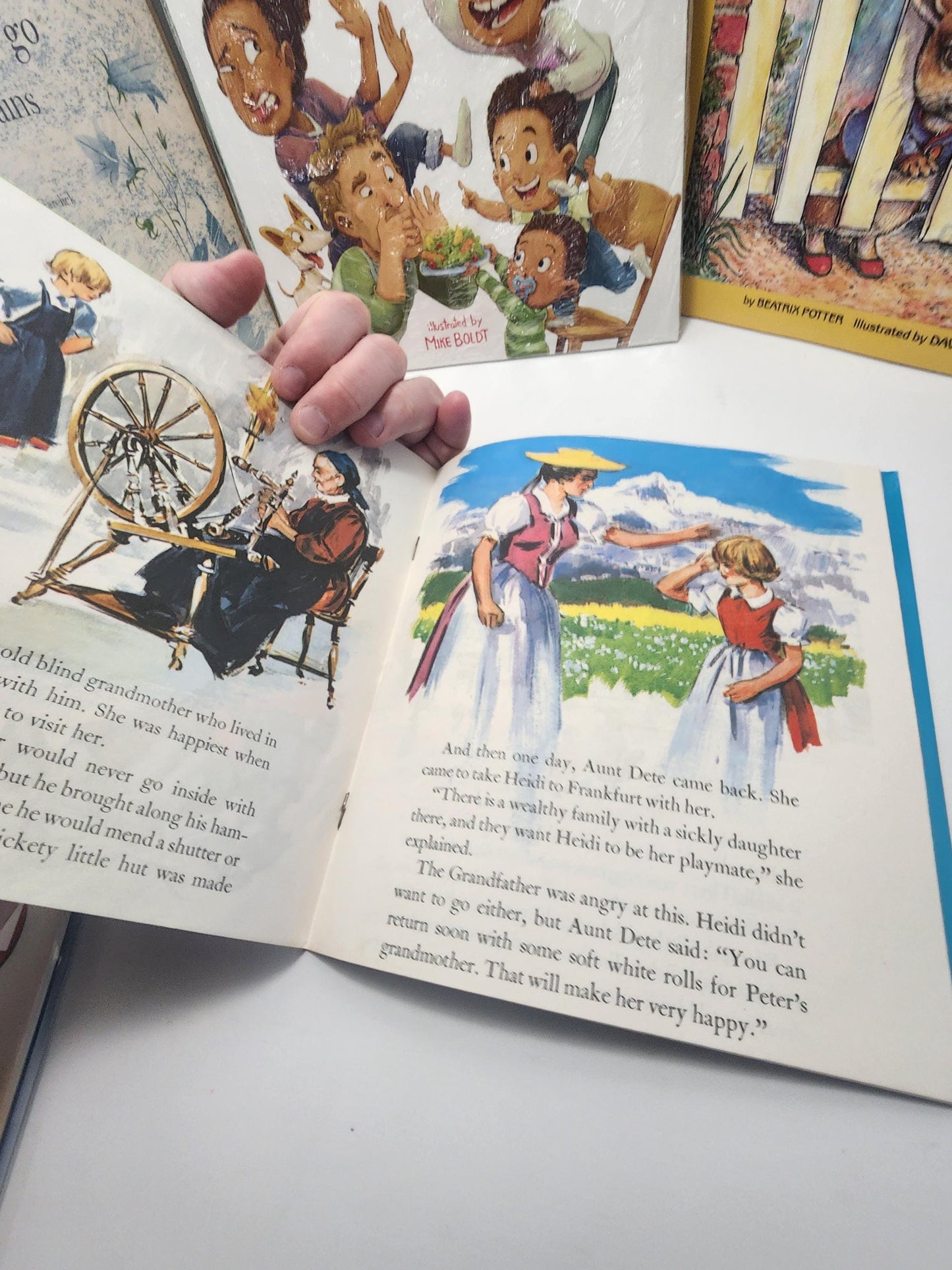 Popular Vintage Children's Books - Books - Children's Books - Peter Rabbit - Just Try One Bite - Vinyl Record Book - Heidi - Where Does The