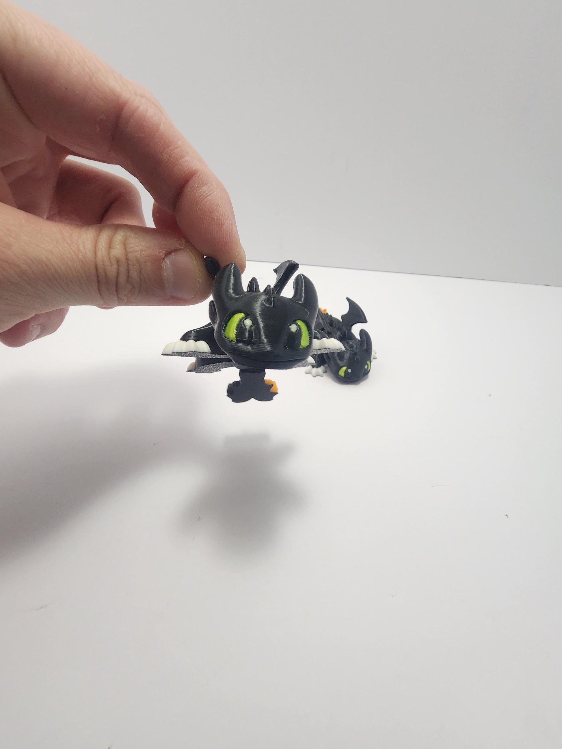 How To Train Your Dragon Homemade Toothless Moveable 3D Printed Figure - Dragons - Toothless - How To Train Your Dragon - Dragon Figures