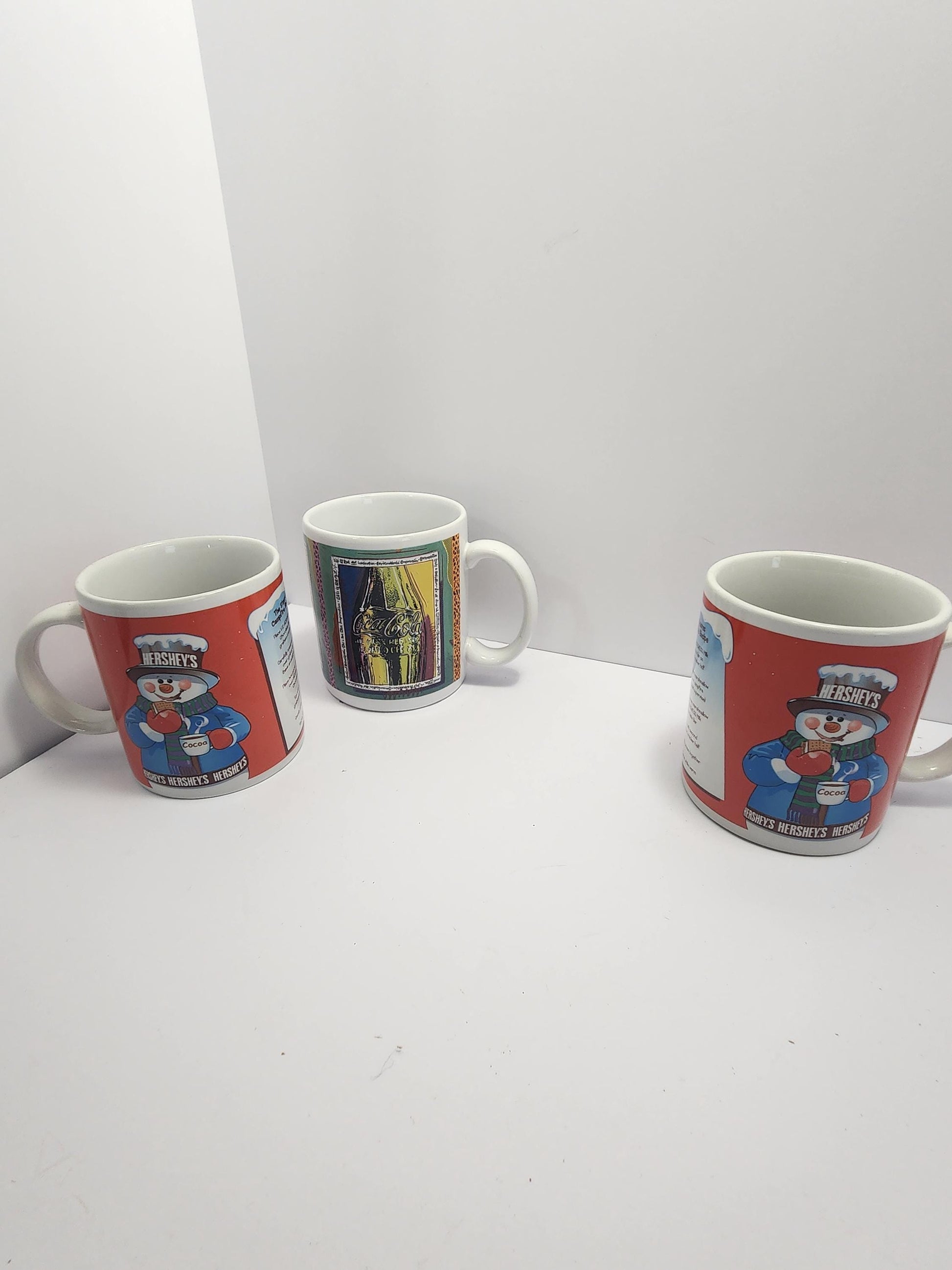 Vintage Coca Cola & Chocolate Coffe Mugs - Snowmamen - Coffee - Mugs - Coffee Mugs - Drinkware - Gift Mugs - Chocolate - Coca Cola