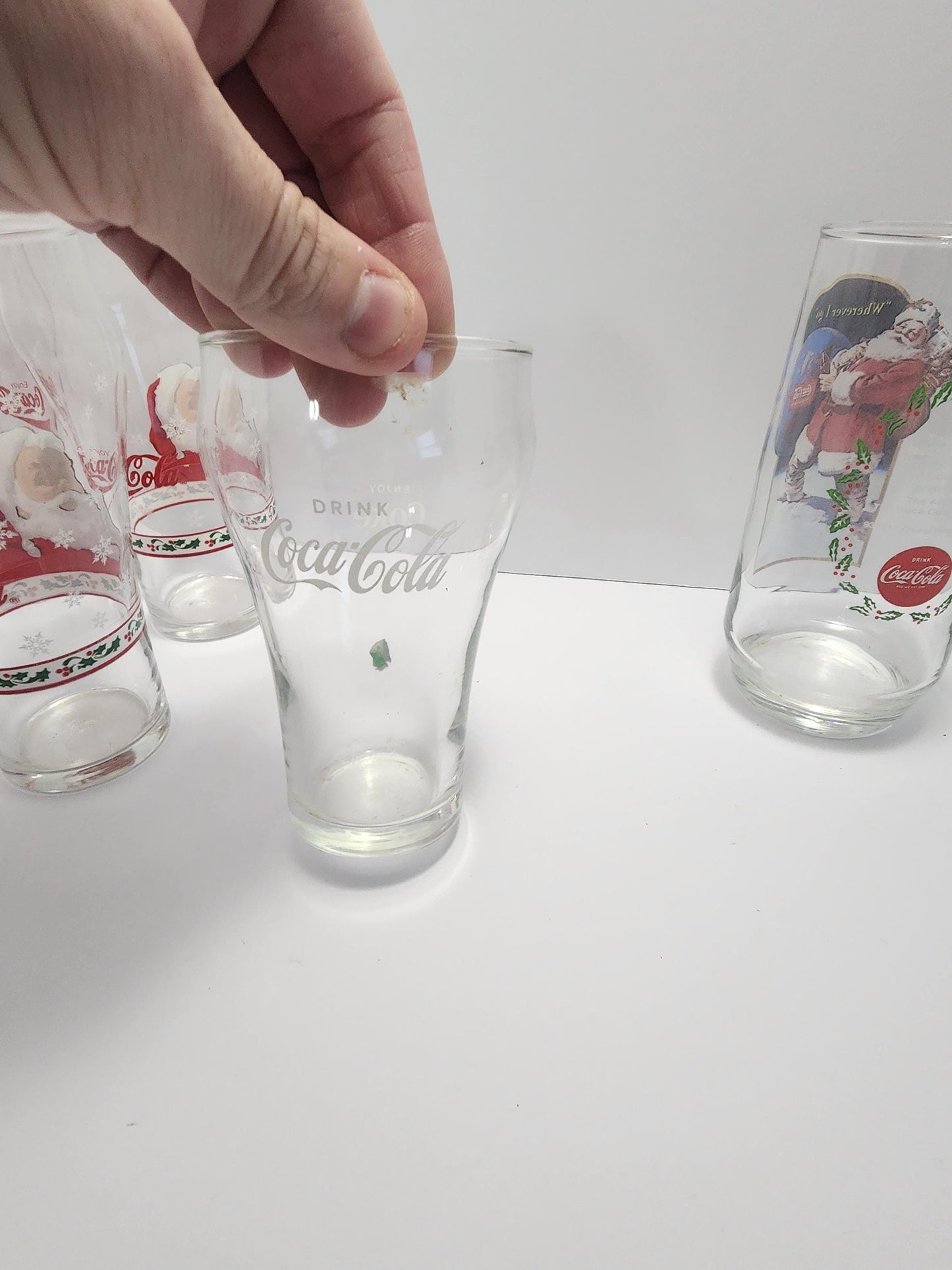 Coca Cola Vintage Christmas Santa Claus Glasses - Coca Cola - Coca Cola Glasses - Santa Claus - Santa Glasses - Christmas - Glasses - Drinks