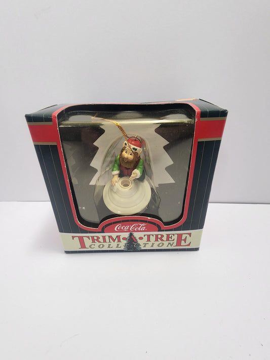 Coca Cola Trim A Tree Elf Vintage 1990s Christmas Ornament - Ornaments - Christmas - Elf - Elves - Christmas Ornaments - Coca Cola
