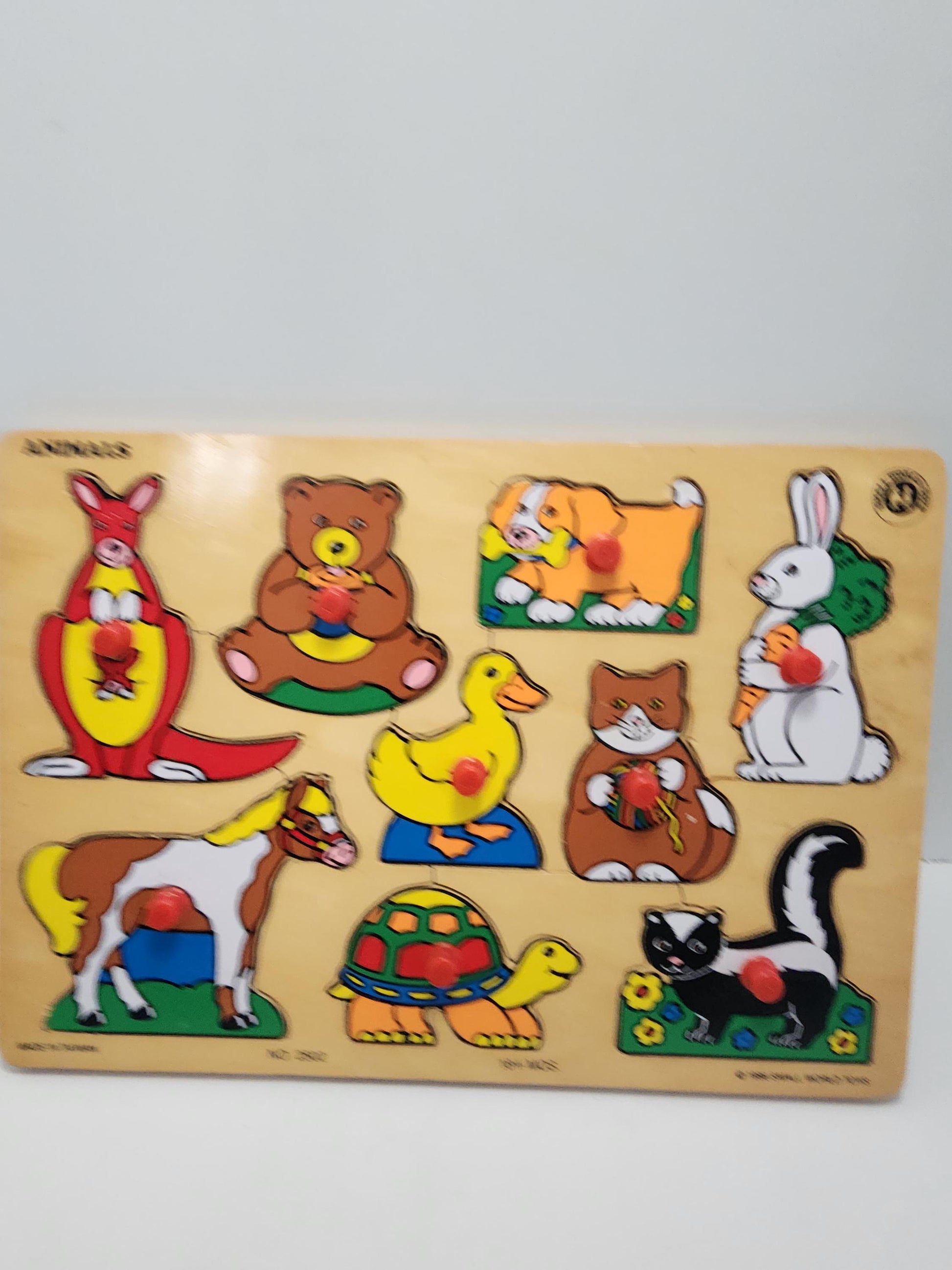 1996 Small World Toys Animal Removable Children's Puzzle - Puzzle - Vintage Toys - Learning Toys - Baby Toys - Small World Toys - Puzzles