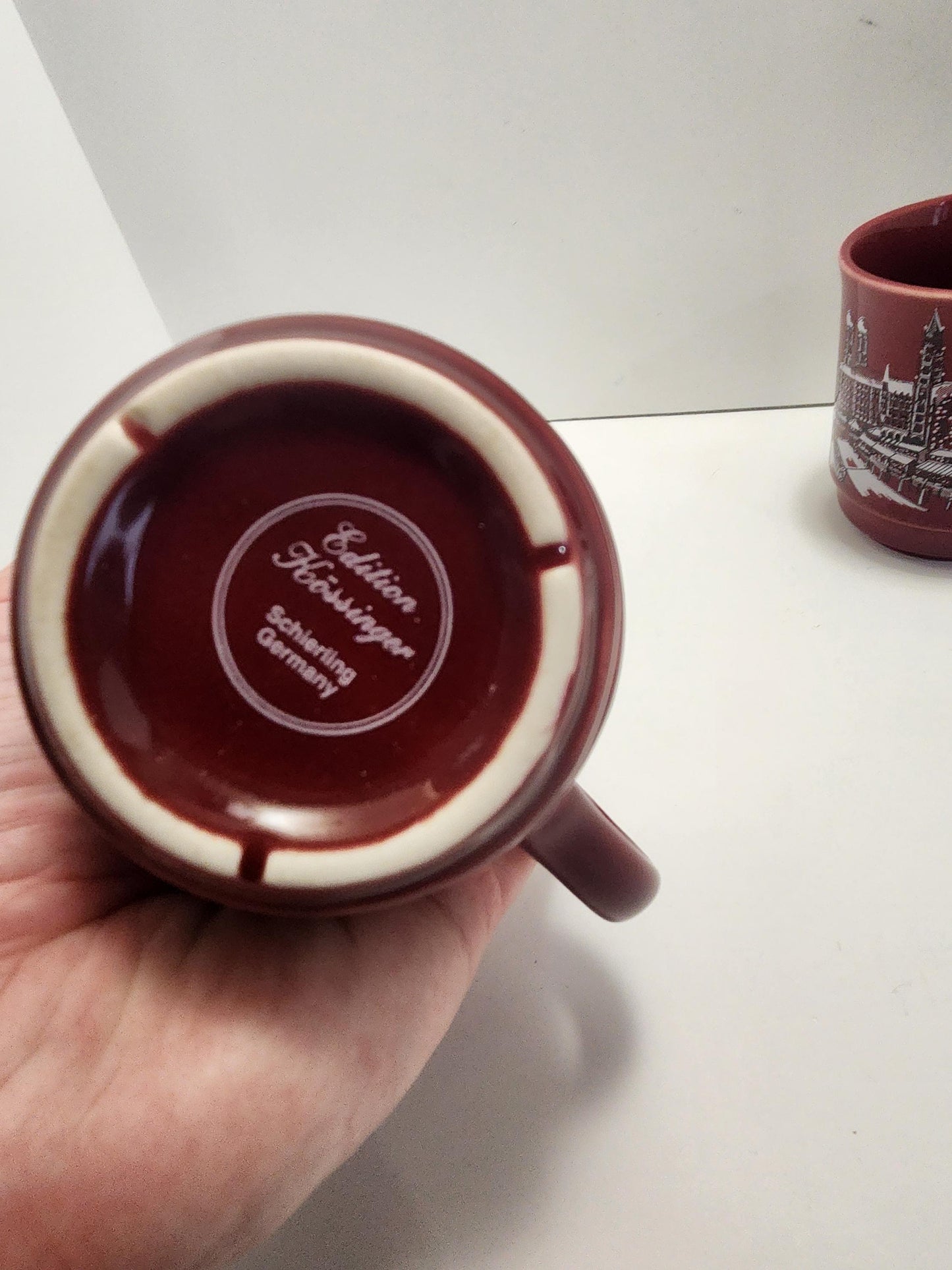 Rare German Christmas Coffee Mug, Munchier Christkindle Markt, Edition Kossinger SET OF 2 - German - Munchier - Christkindle - Mugs -