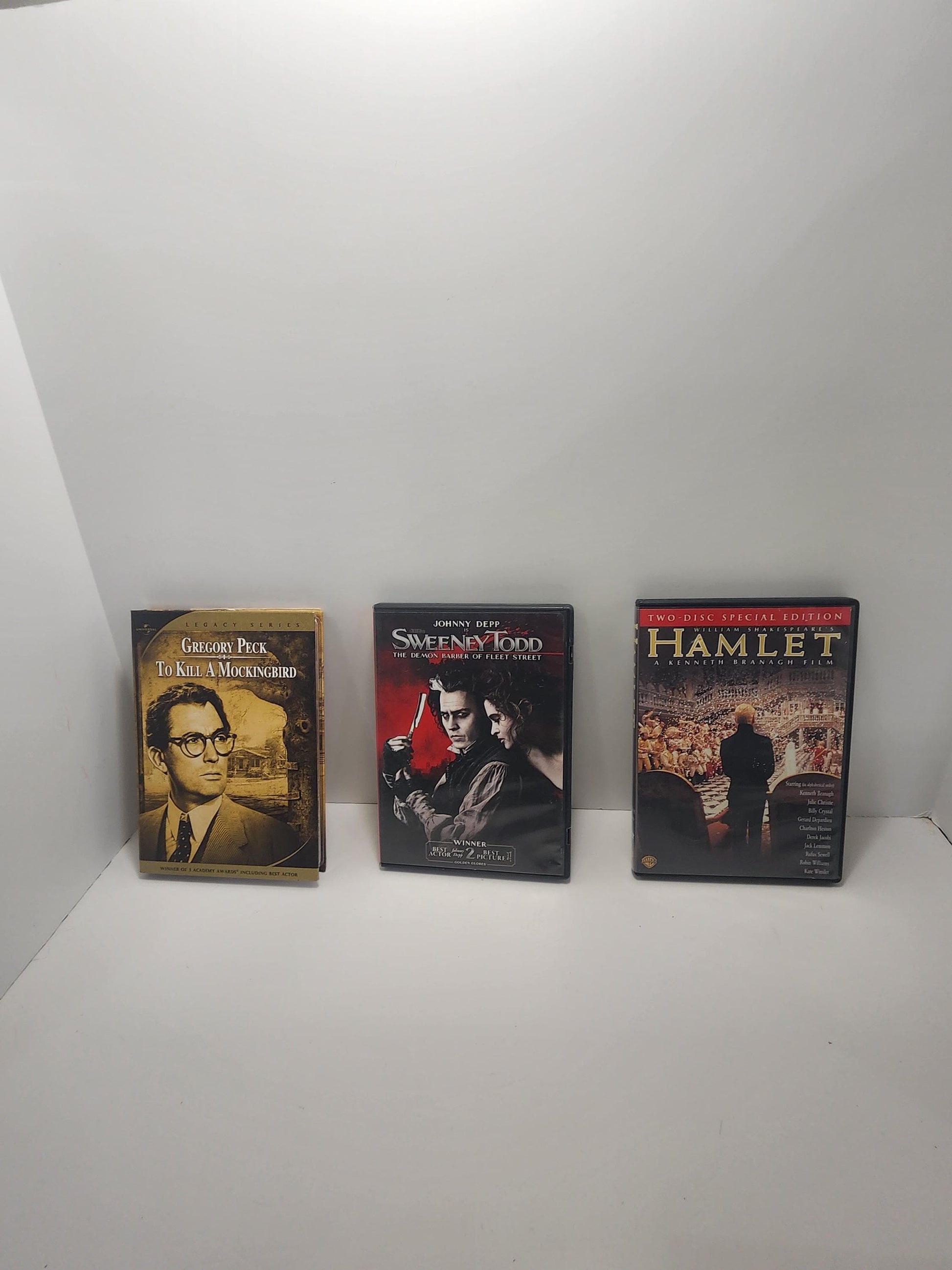 Famous English Literature DVD Movies - Hamlet - Sweeny Todd - To Kill A Mockingbird - Literature - Books - Movies - Book Movies - English