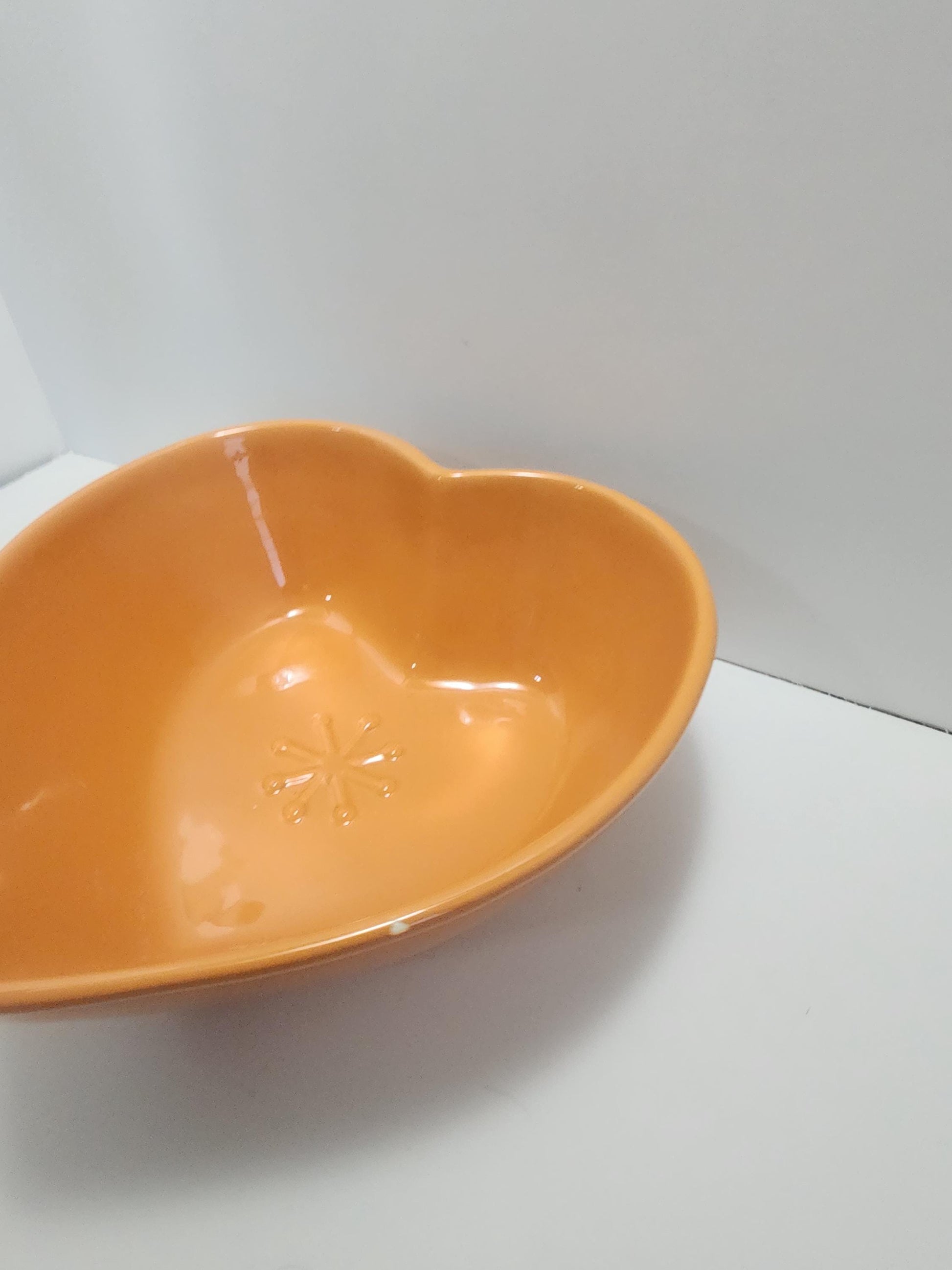 Happy Chic Le Creuset Stoneware Heart Dish in Orange Blossom - Orange Dishes - Happy Chic - Stoneware - Heart Dish - Dishes - Kitchen