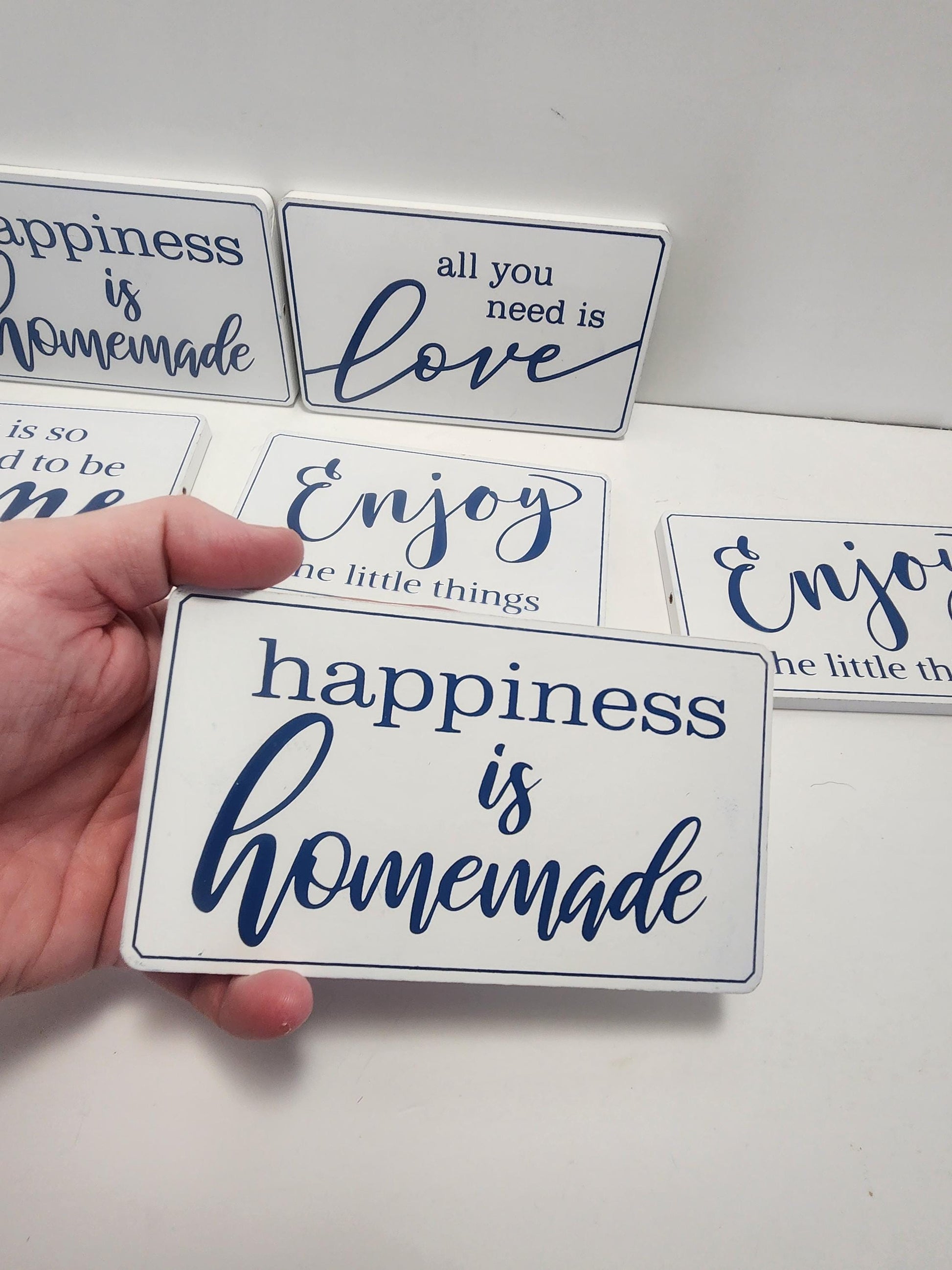 Home Decor Plaque Signs - Home Decor - Decor - Enjoy - Love - Home - Signs - Wall Decor - Wall Hangings - Signs