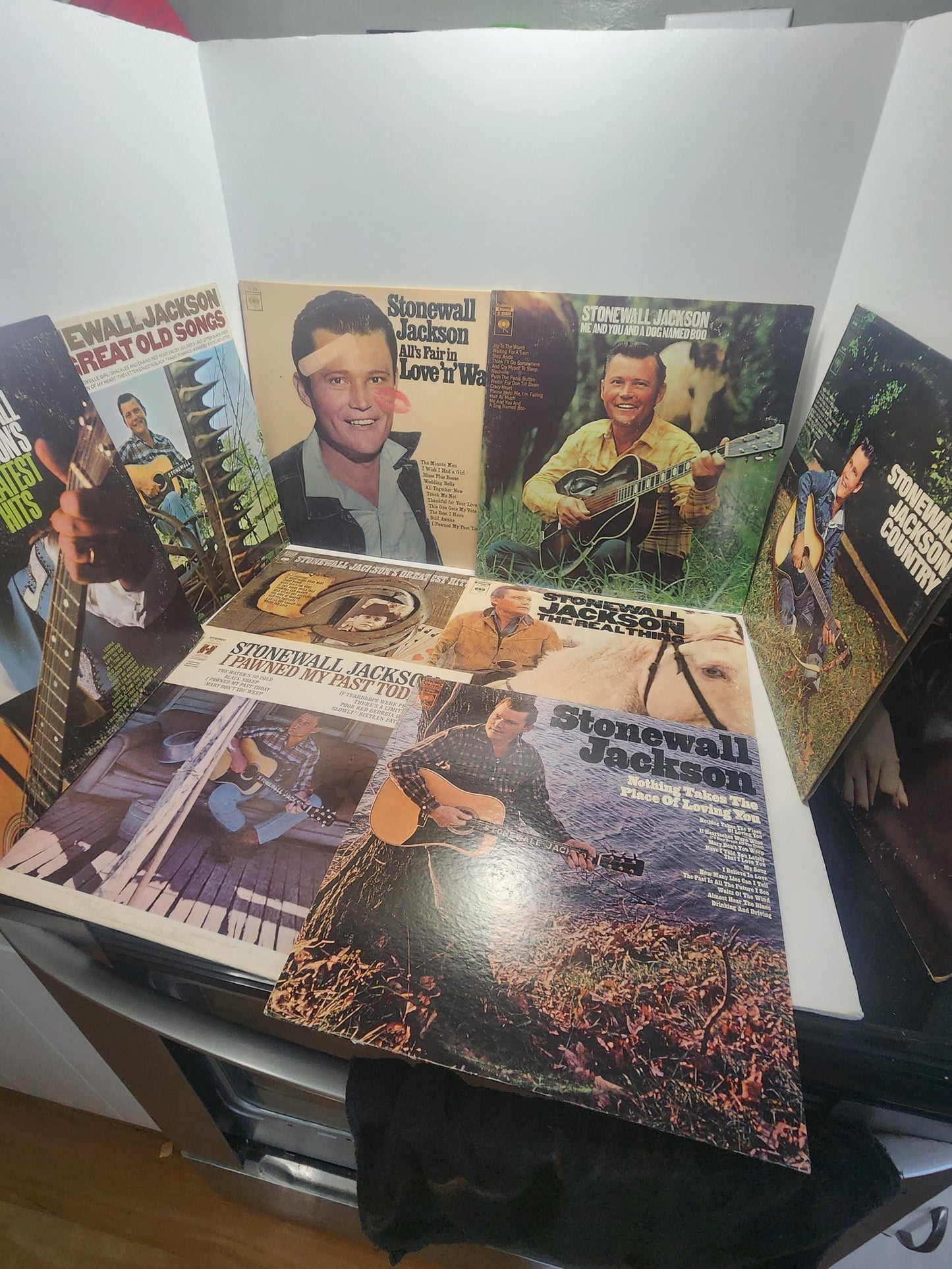 Stonewall Jackson Vintage 1980s Vinyl Record LOT Of 9 - Stonewall Jackson - Stonewall Jackson Records - Country Records - Vinyl Records - LP