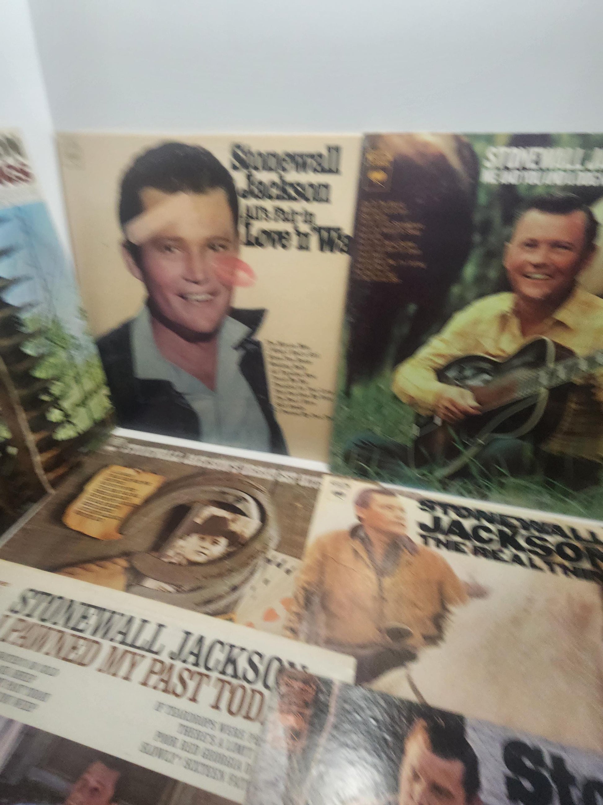 Stonewall Jackson Vintage 1980s Vinyl Record LOT Of 9 - Stonewall Jackson - Stonewall Jackson Records - Country Records - Vinyl Records - LP