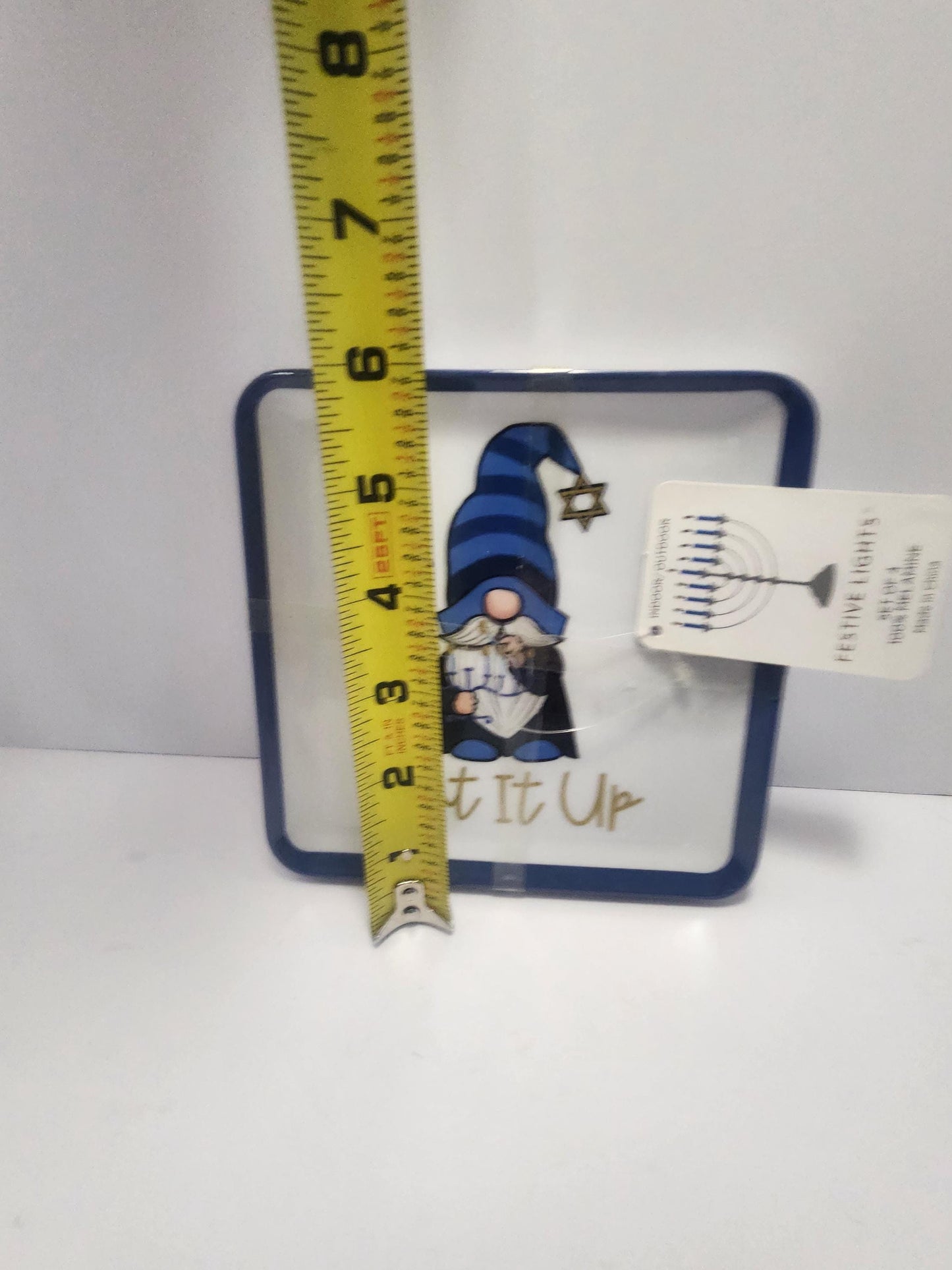 Hanukkah Gnomes Kitchen Plates SET Of 4 - Gnomes - Hanukkah - Hanukkah Gnomes - Kitchen - Kitchen Decor - Kitchen Set -Gnomes Decor - Plates