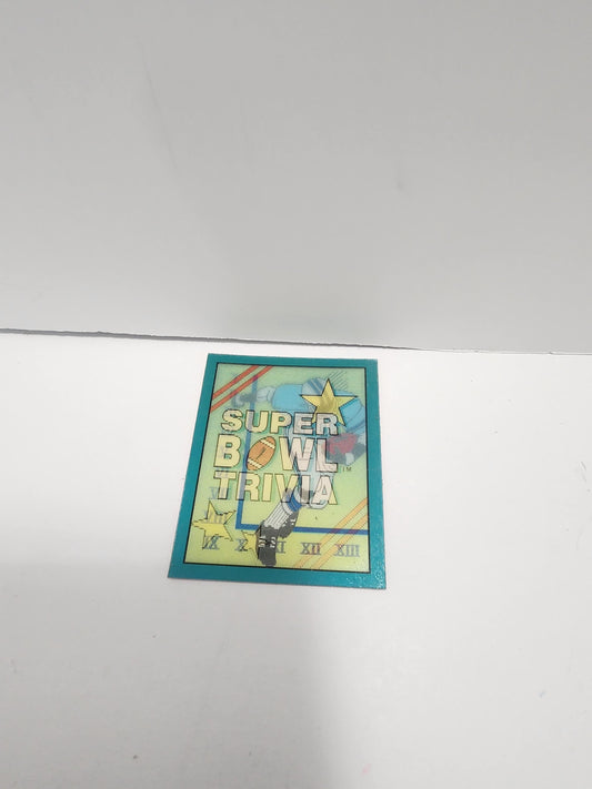 1990 Panini Score Superbowl Trivia Collectable Card - Panini - Score - Nfl - Nfl Gifts - Nfl Cards - Sports Memorbilla - Trivia - Superbowl