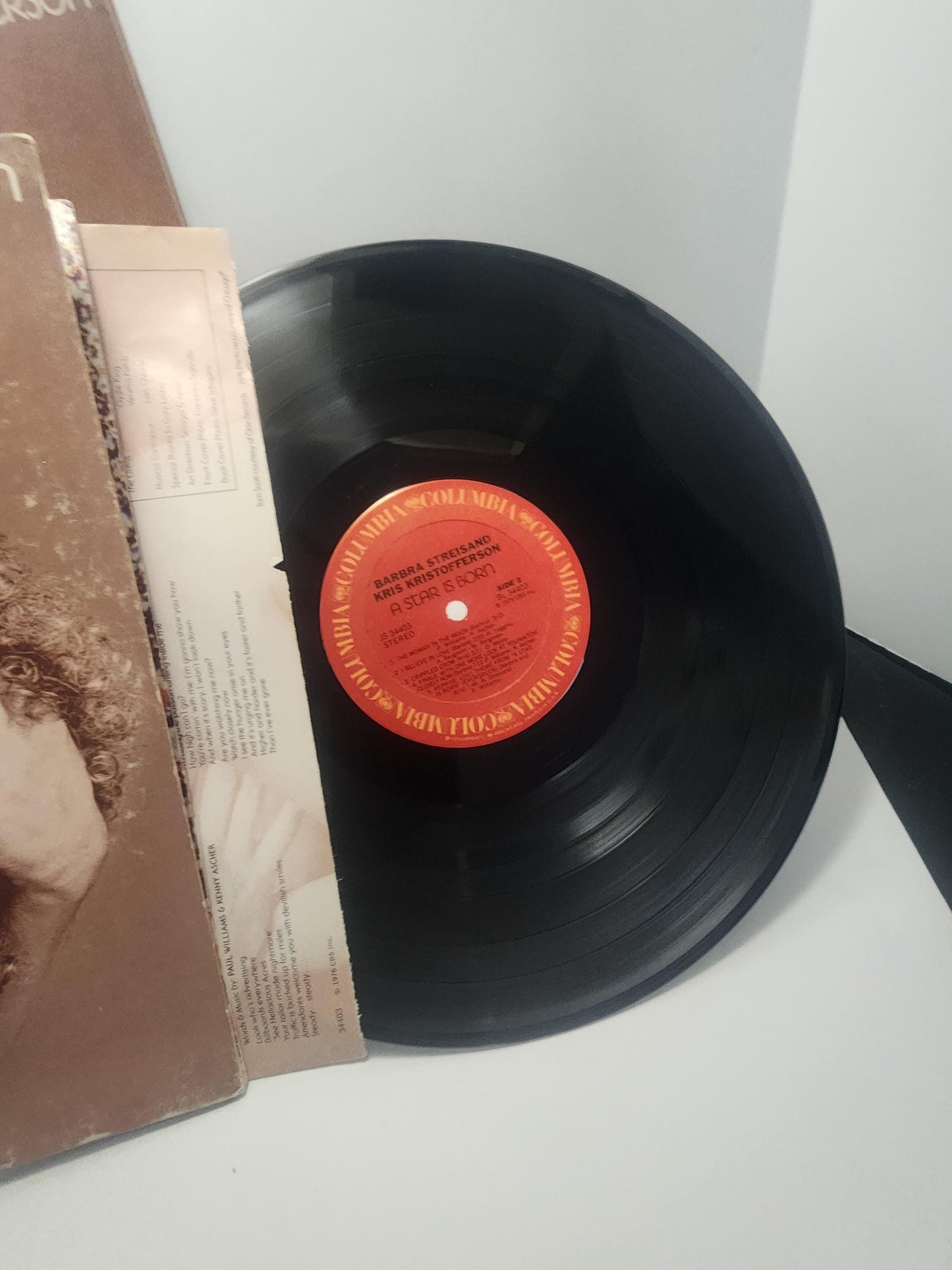 1976 Barbara Streisand And Kristofferson A Star Is Born Vinyl Record 1 - Vinyl LP Records - Vinyl - Records - A Star Is Born - Streisand