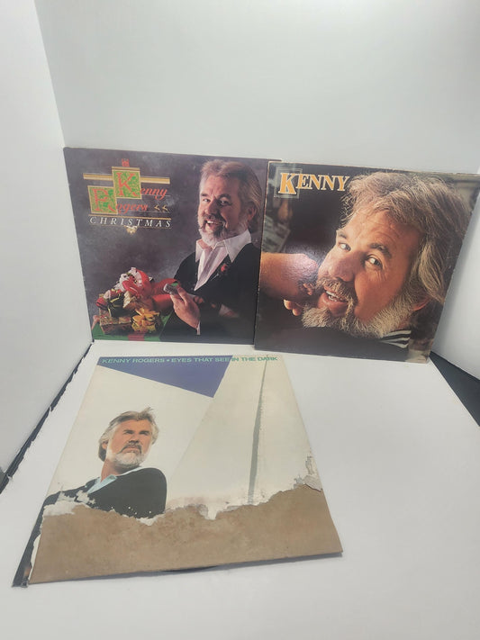 Kenny Rodgers Vintage 1980s LOT Of 3 Vinyl Lp Records - Vinyl - Vinyl LP Records - Kenny Rodgers - Kenny Rodgers Records - Music - Christmas
