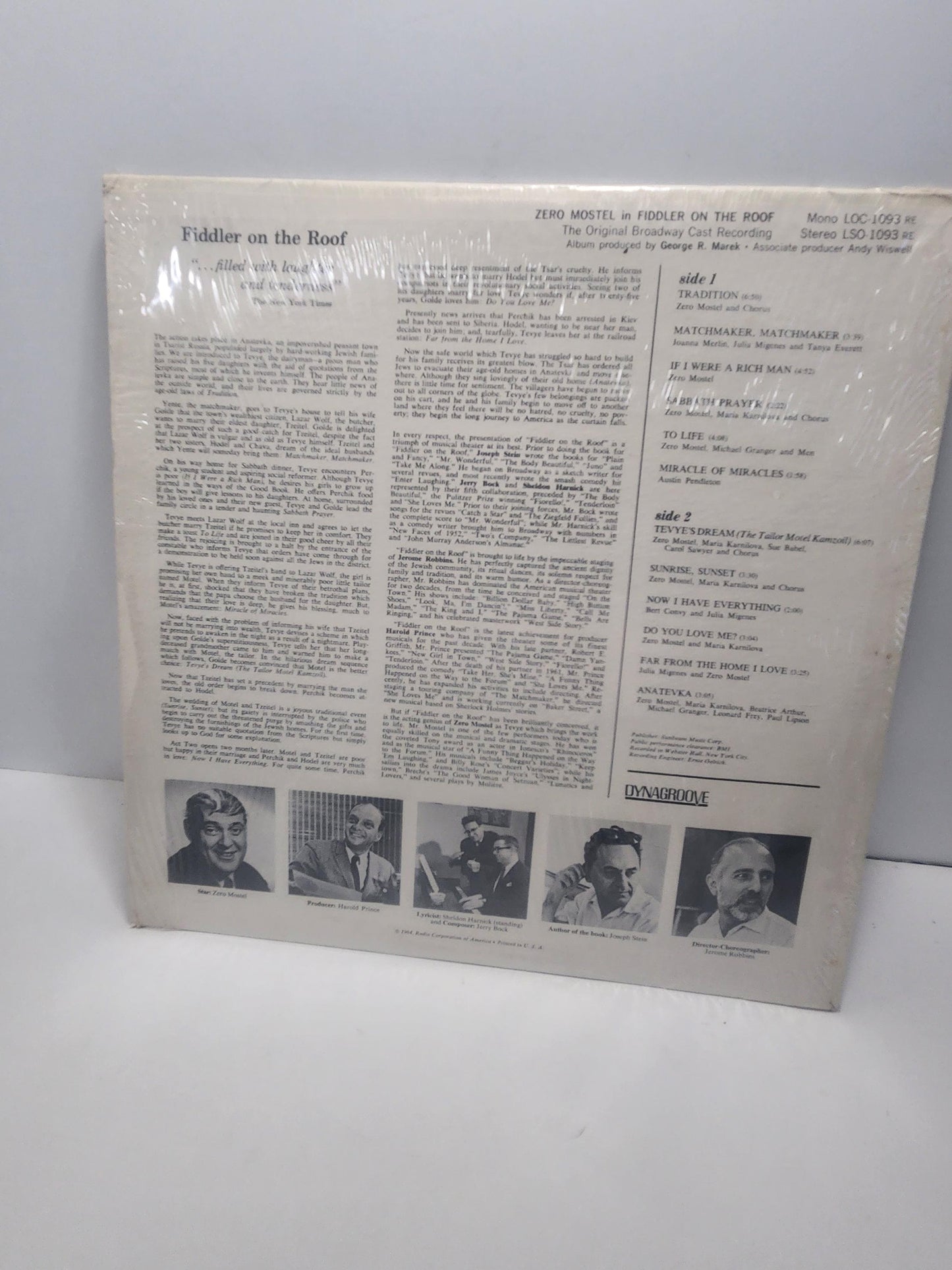 Fiddler On The Roof Orginal Broadway Zero Mostel Vintage Vinyl LP Record - Records - LP Records - Vinyl - Vinyl Records - Fiddler On The Roo