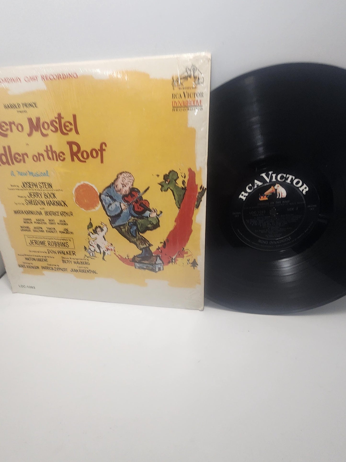 Fiddler On The Roof Orginal Broadway Zero Mostel Vintage Vinyl LP Record - Records - LP Records - Vinyl - Vinyl Records - Fiddler On The Roo