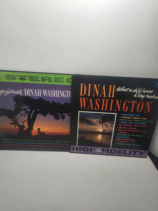 Dinah Washington Vintage Vinyl Records LOT Of 2 - Dinah Washington - Records - Vinyl - Vinyl LP Records - Vintage Music