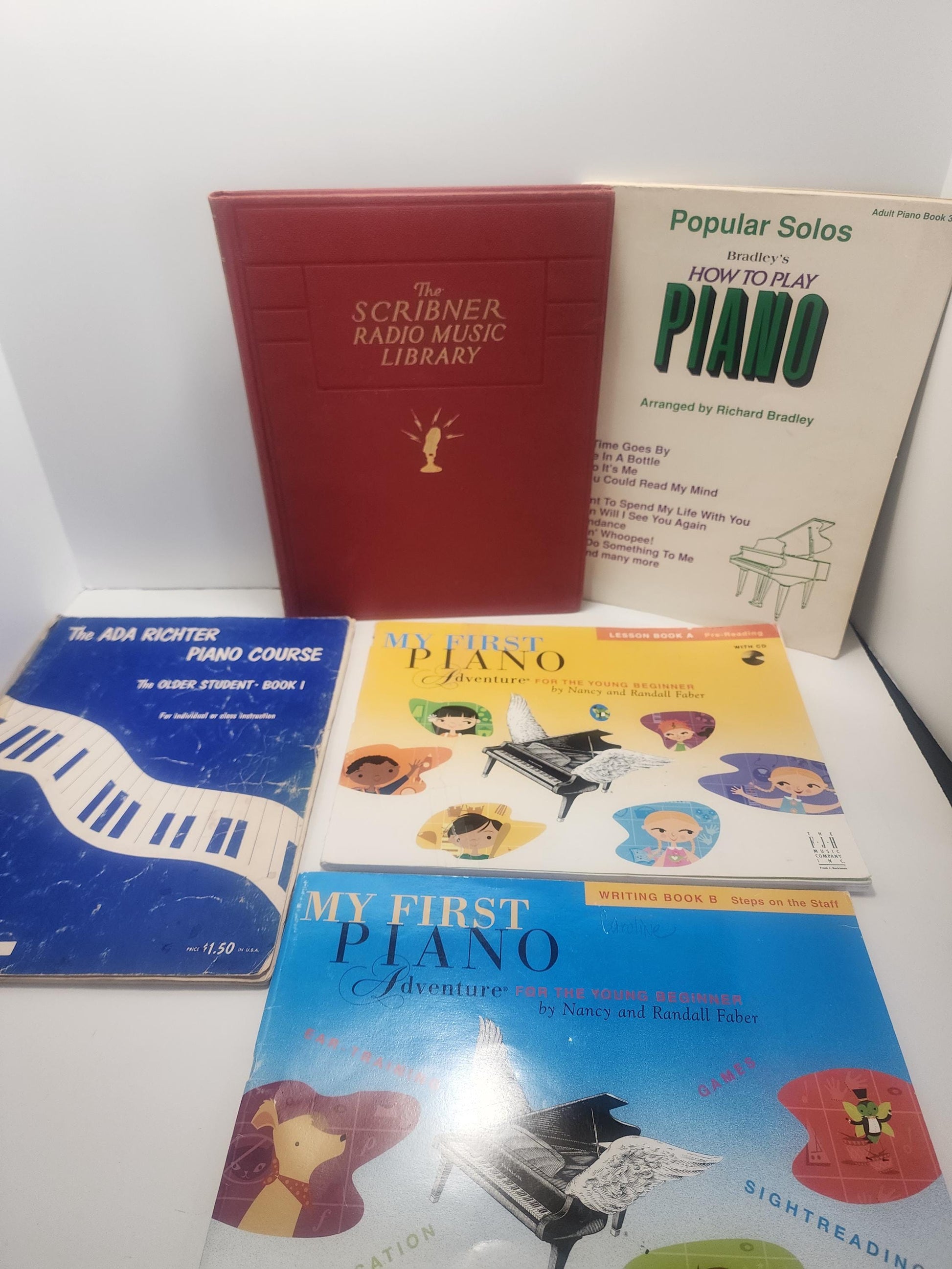 My First Piano & Others LOT Of 5 Lesson Books - Sheet Music - Piano - My First Piano - Lesson Books - Band - Instruments - Musical Books