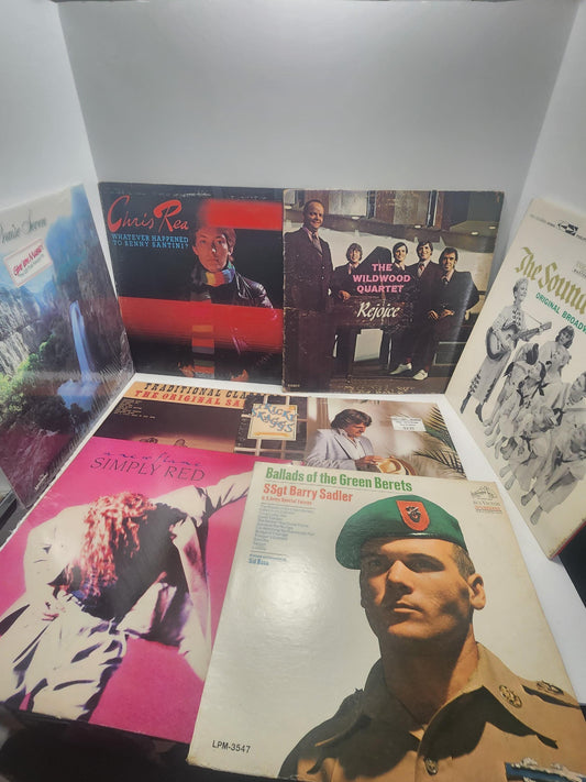 Vintage 1970s 1980s Vinyl LP Records Mixed LOT Of 8 - Vinyl - Records - Vinyl Records - LP Records - The Wildwood Quartet - Green Berets