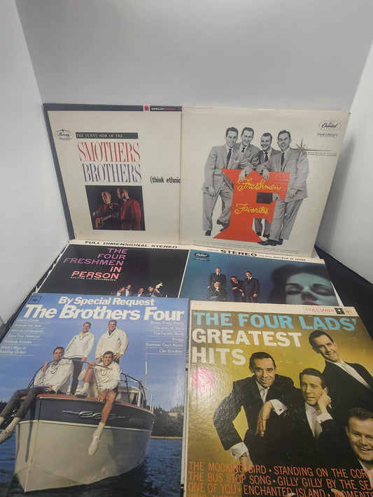 Vinyl Records Boy Bands Vintage 1980s LOT Of 6 - Vinyl Records - Music - Smothers Brothers - The Brothers Four - The Four Lads