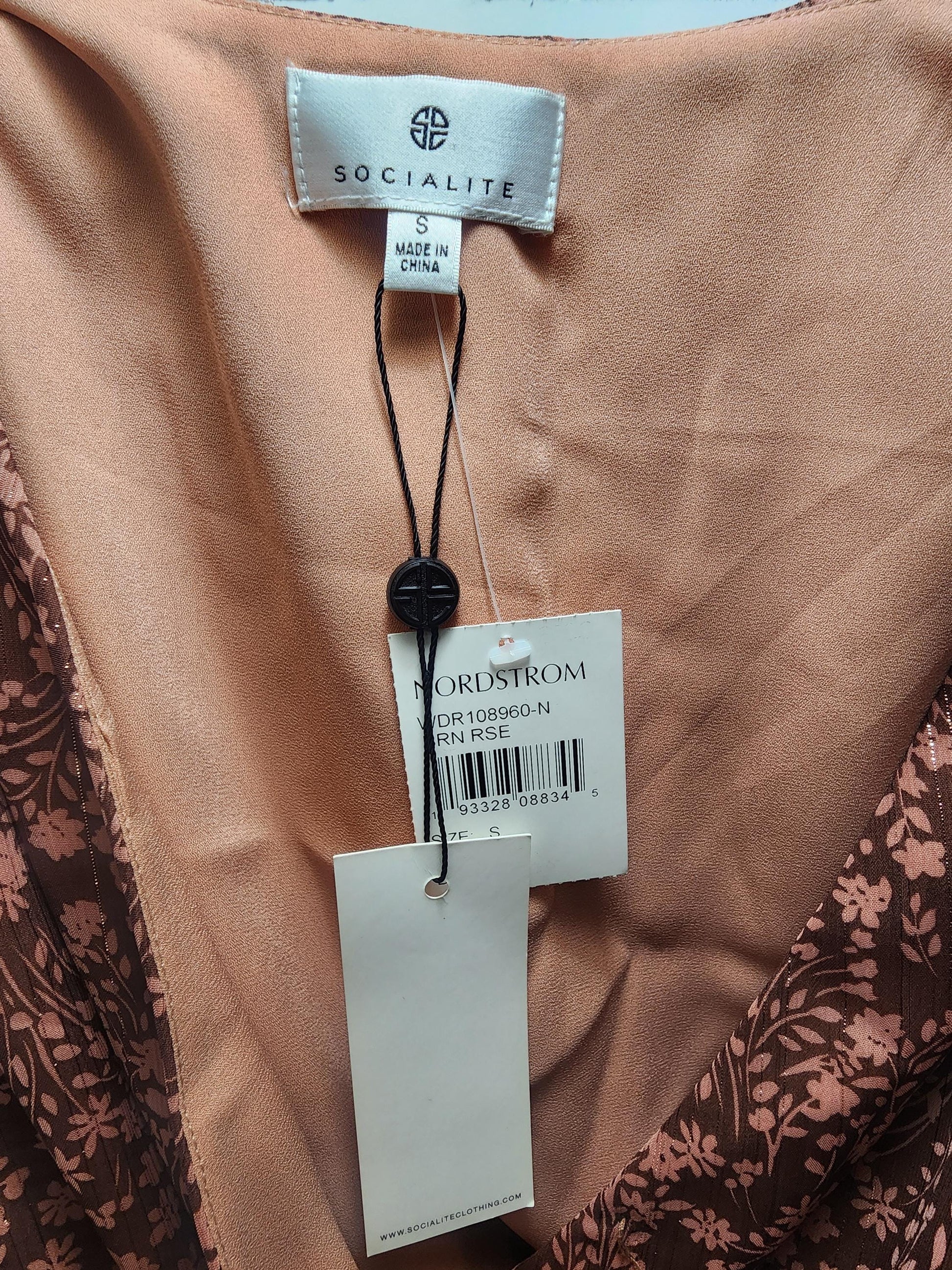 Socialite Nordstrom Dress Size S - Nordstrom - Socialite - Dresses - Mini Dress - Chiffon - Brown Rose - Gift For Women