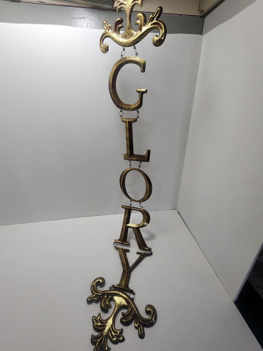 Vintage GLORY Hanging Decor - Letters - Glory - Home Decor - Signs - Decor - Words