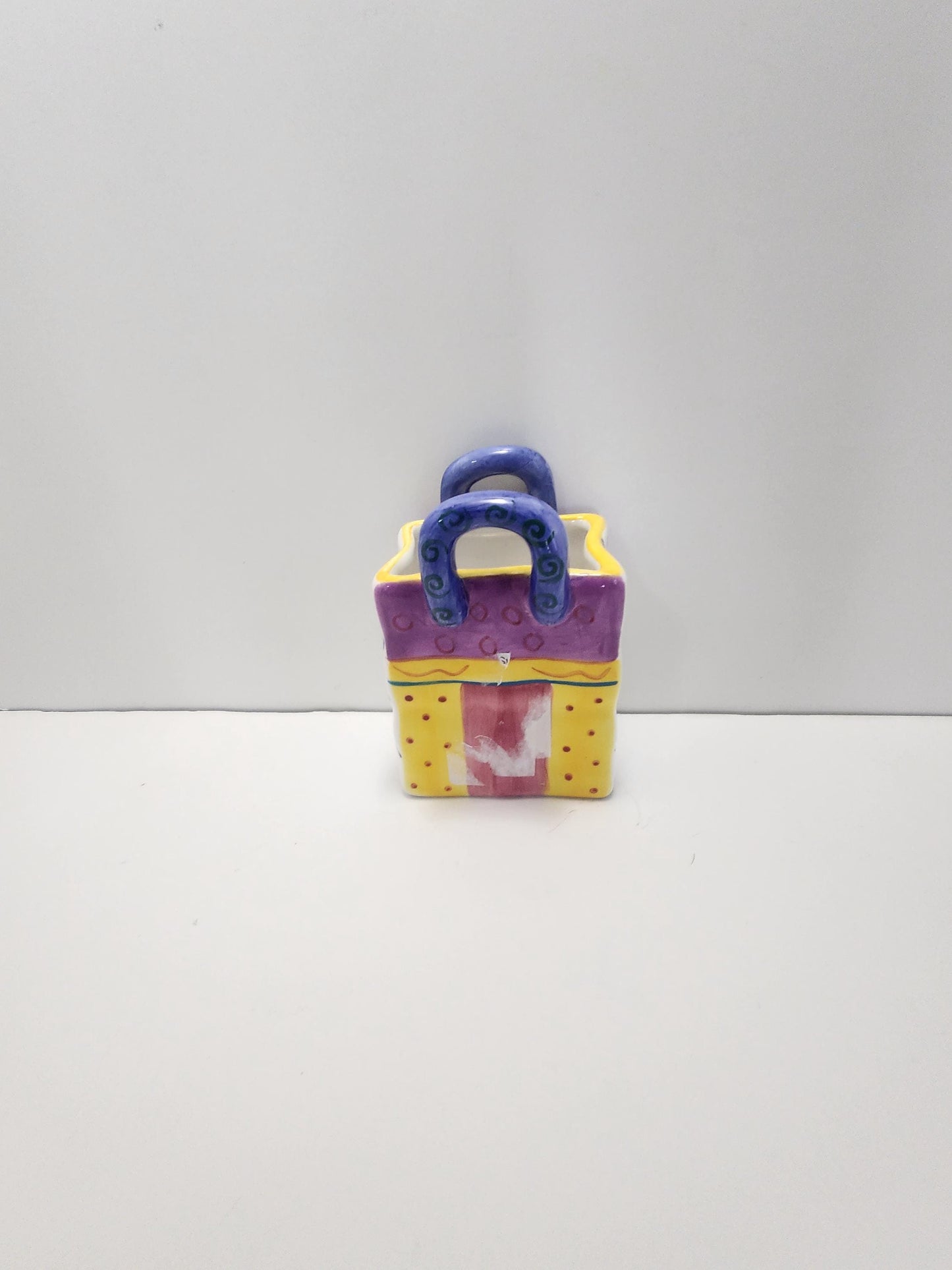 Ceramic Hand Painted Milson & Louis Bag - Bags - Milson and Louis - Hand Painted - Storage - Pen Holder - Vase
