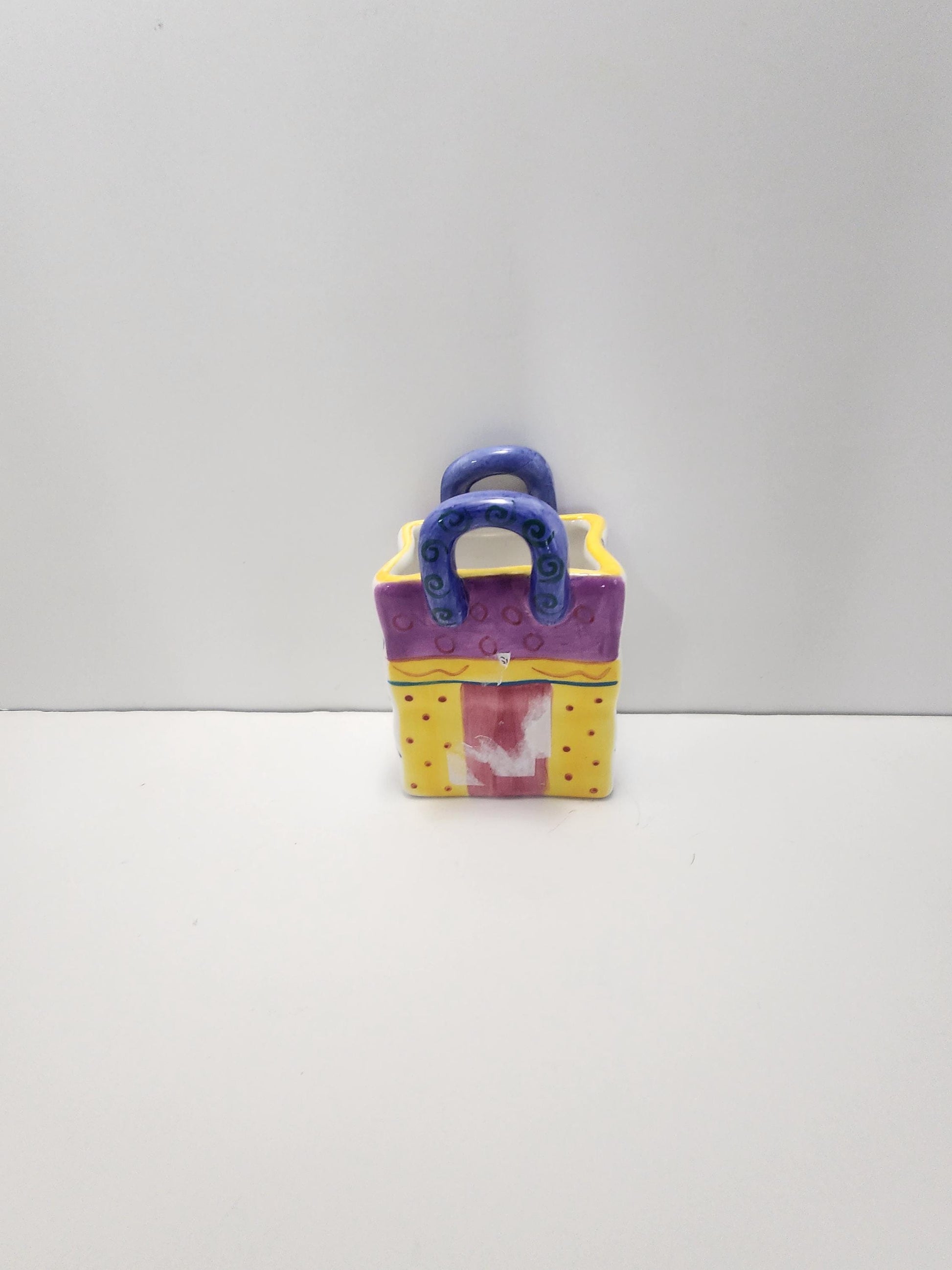 Ceramic Hand Painted Milson & Louis Bag - Bags - Milson and Louis - Hand Painted - Storage - Pen Holder - Vase