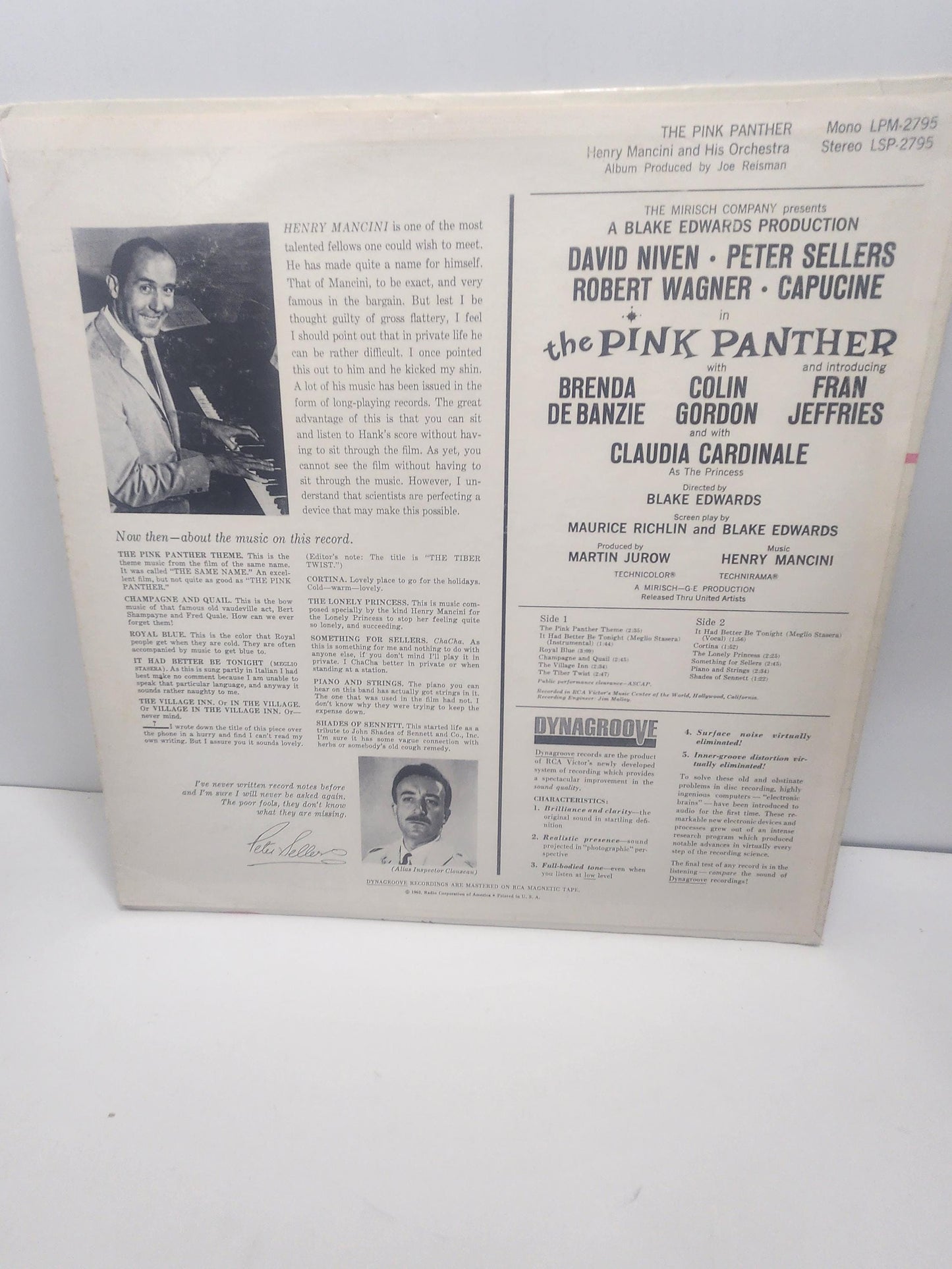 The Pink Panther Soundtrack 1980's By Henry Mancini - Henry Mancini - Movie Soundtracks - Soundtracks - Pink Panther - Vinyl Lp Records