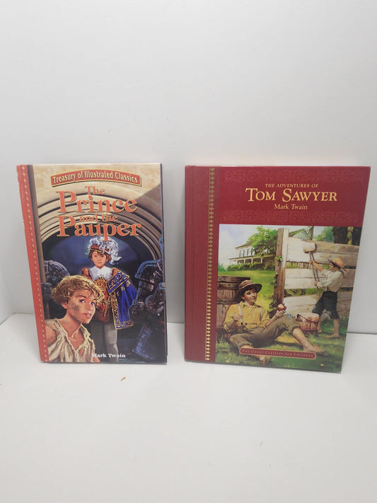 Treasury Of Illustrated Classic Vintage 2000s Books - Tom Sawyer - Mark Twain - The Prince And The Pauper - Classic Books - Fairy Tales