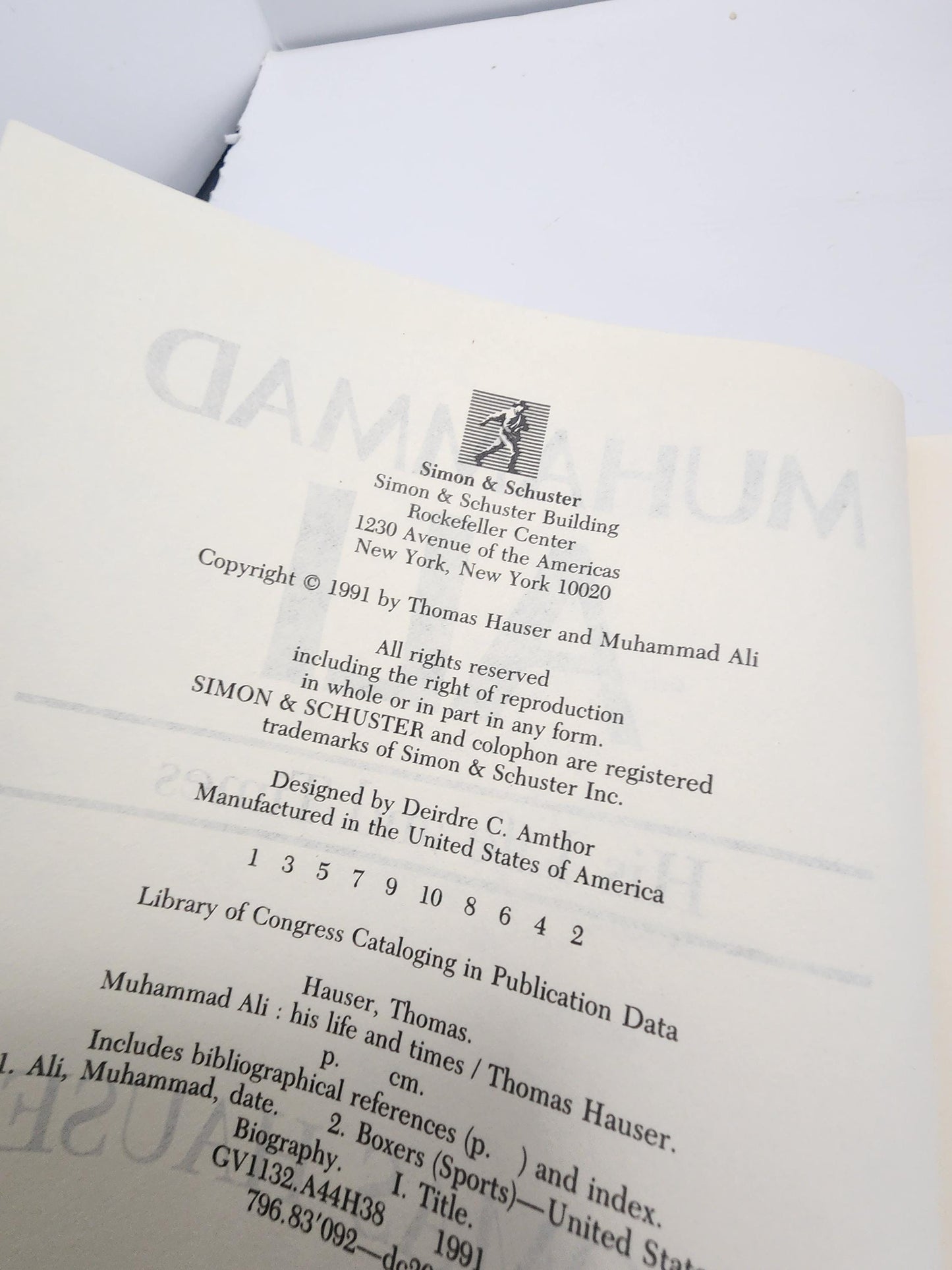 1991 Muhammad Ali His Life And Times By Thomas Hauser - Muhammad Ali - Sports - Boxing - UFC - 1990's - Sports Books - Sports Gifts