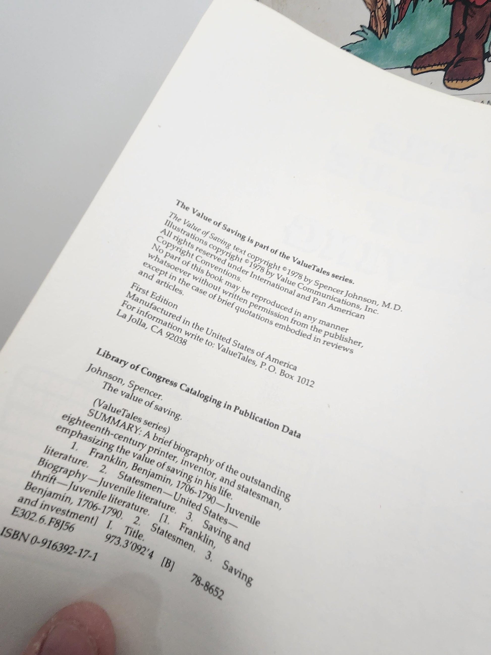 1970's Values & Presidents LOT Of 3 Children's Books - Thomas Jefferson - Abraham Lincoln - Benjamin Franklin - Presidents - History - Value