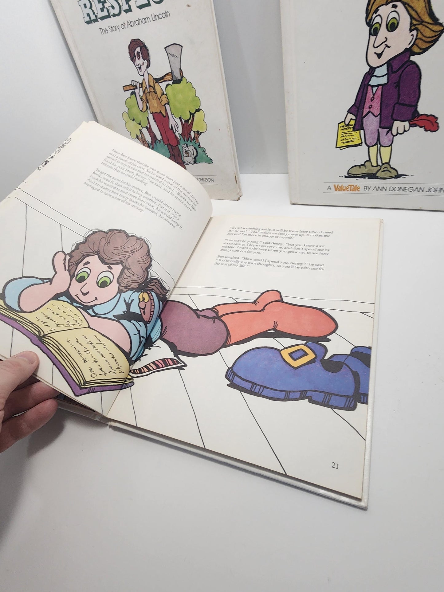 1970's Values & Presidents LOT Of 3 Children's Books - Thomas Jefferson - Abraham Lincoln - Benjamin Franklin - Presidents - History - Value