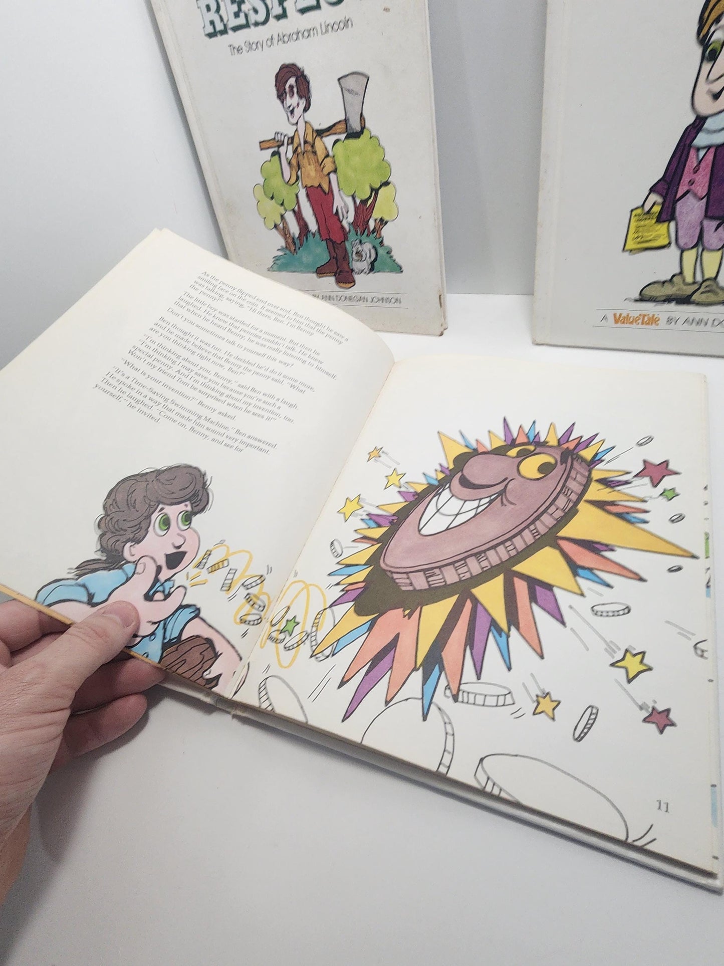 1970's Values & Presidents LOT Of 3 Children's Books - Thomas Jefferson - Abraham Lincoln - Benjamin Franklin - Presidents - History - Value