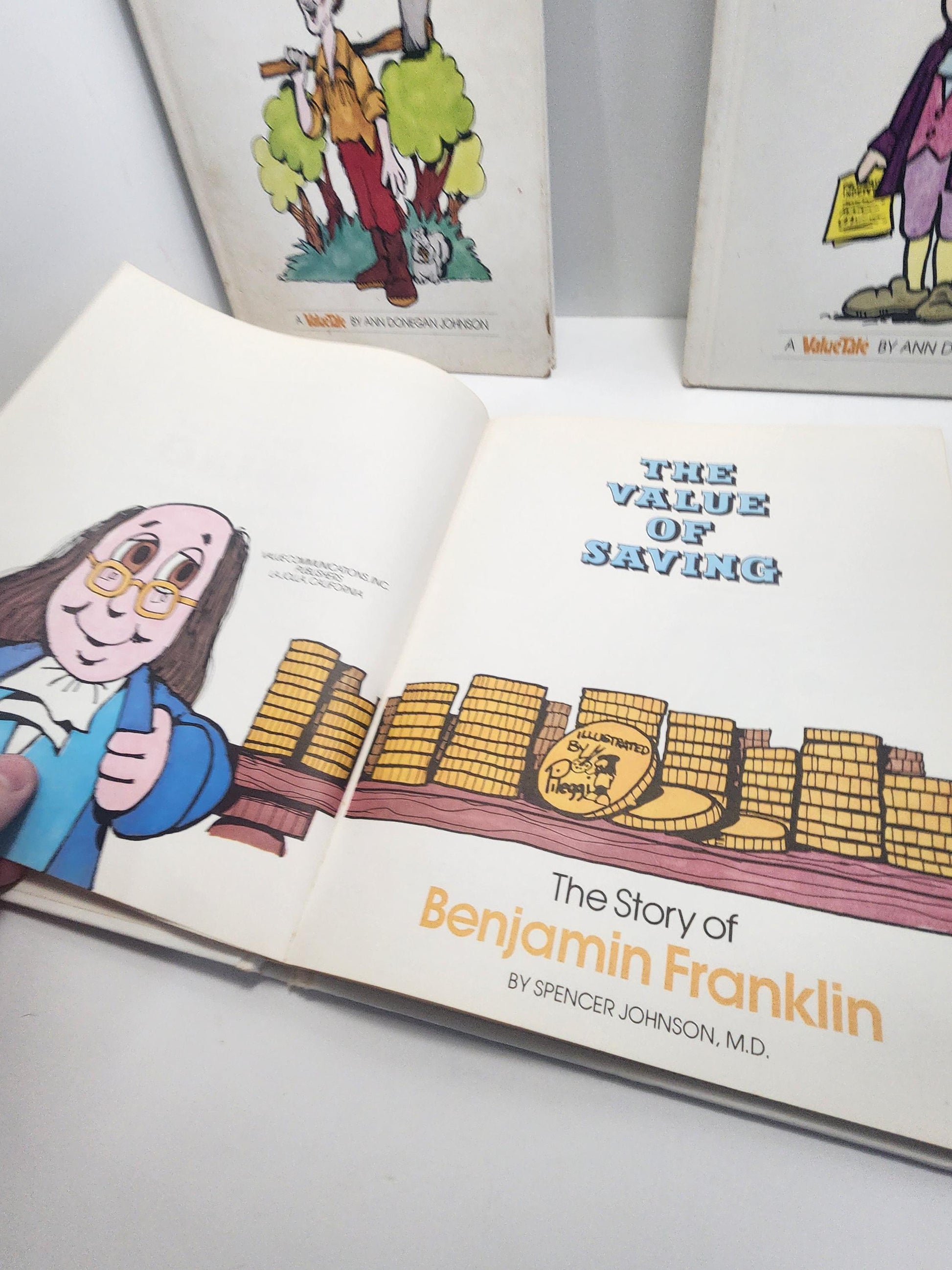 1970's Values & Presidents LOT Of 3 Children's Books - Thomas Jefferson - Abraham Lincoln - Benjamin Franklin - Presidents - History - Value