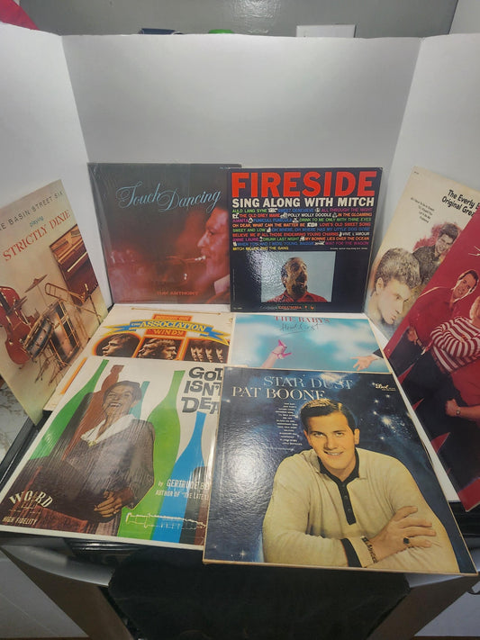 Vinyl 1970s 1980s LP Records Mixed LOT Of 8 - Vinyl - Records - Vinyl Records - Music - Vintage Music - Fireside - Pat Boone - Touch Dancing