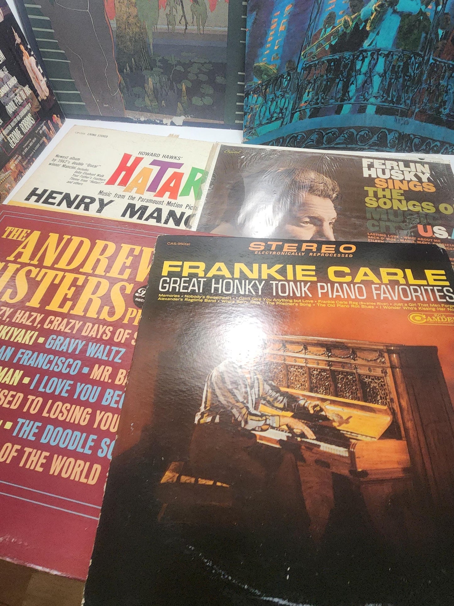 Vinyl Records 1980s Mixed LOT Of 8 - Records - Vinyl - Vinyl Records - LP Records - Music - Vintage Music - Frankie Carle - The Andrew Siste