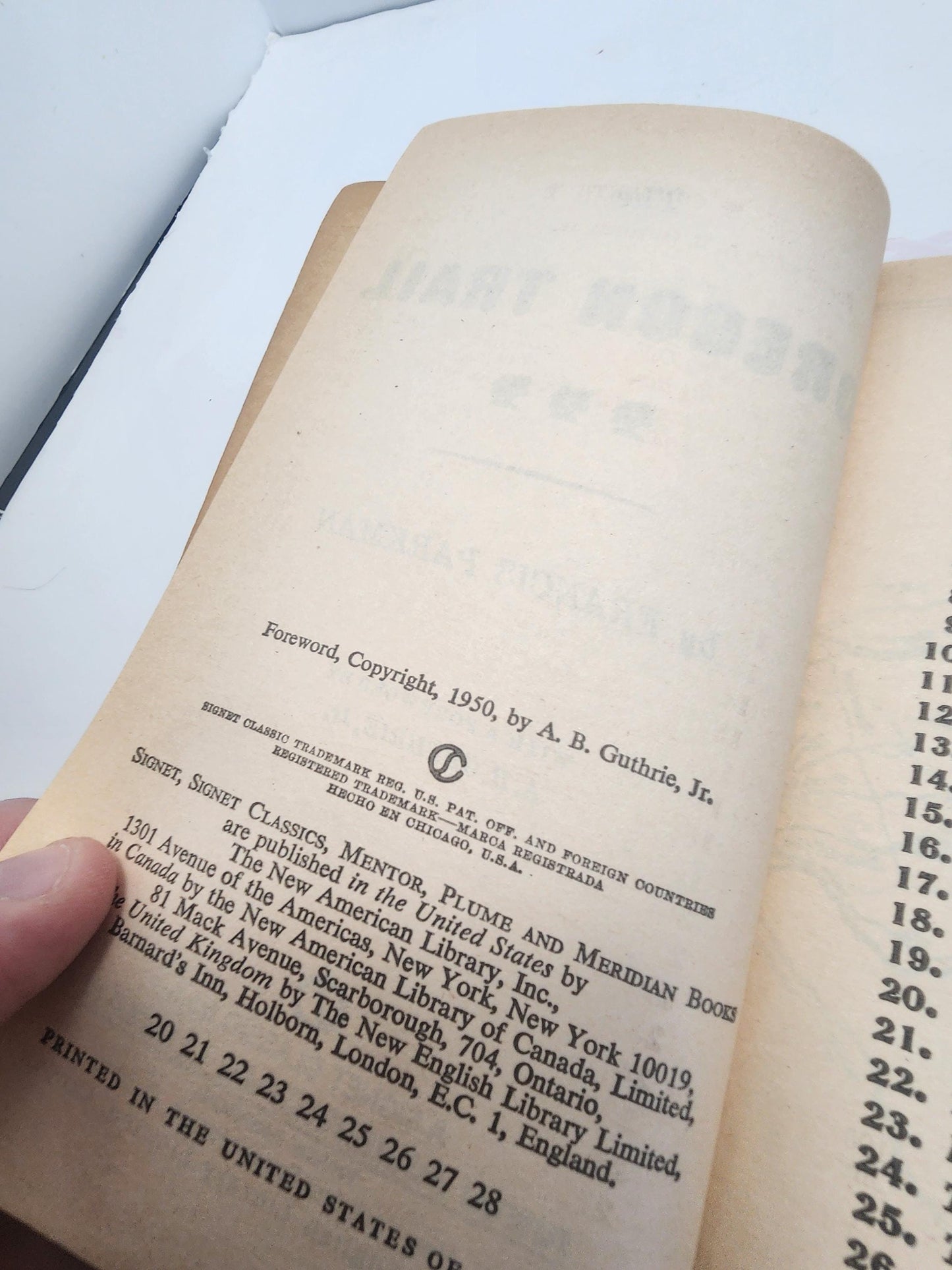 1950 Paperback The Oregon Trail By Francis Park man- Paperback - 1950's - Vintage Books - The Oregon Trail - Popular Books