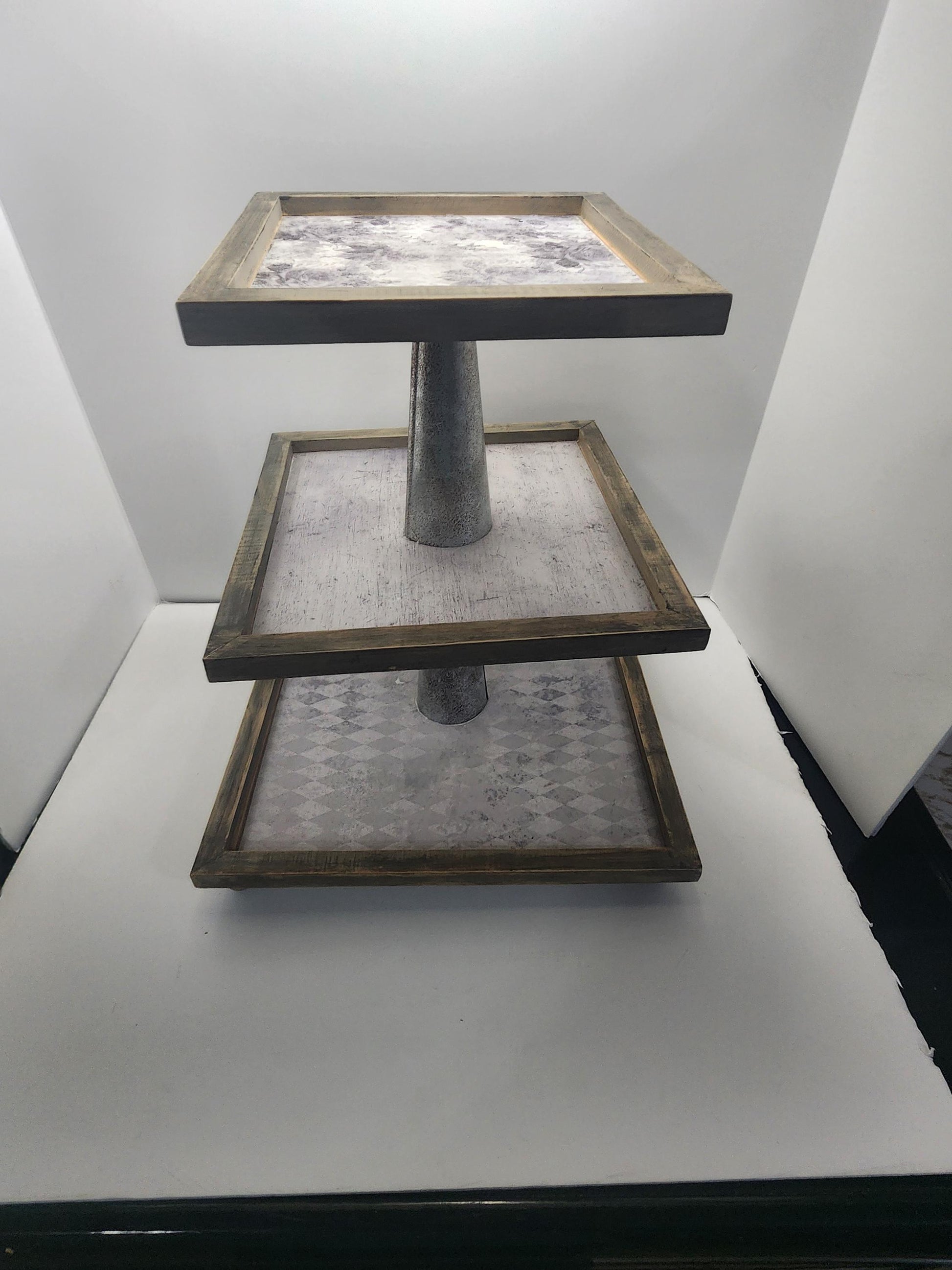 3 Tiered Rustic Wood Display Stand - Stands - Rustic - Tiered - Tiered Stand - 3 Tiered - Display - Decor