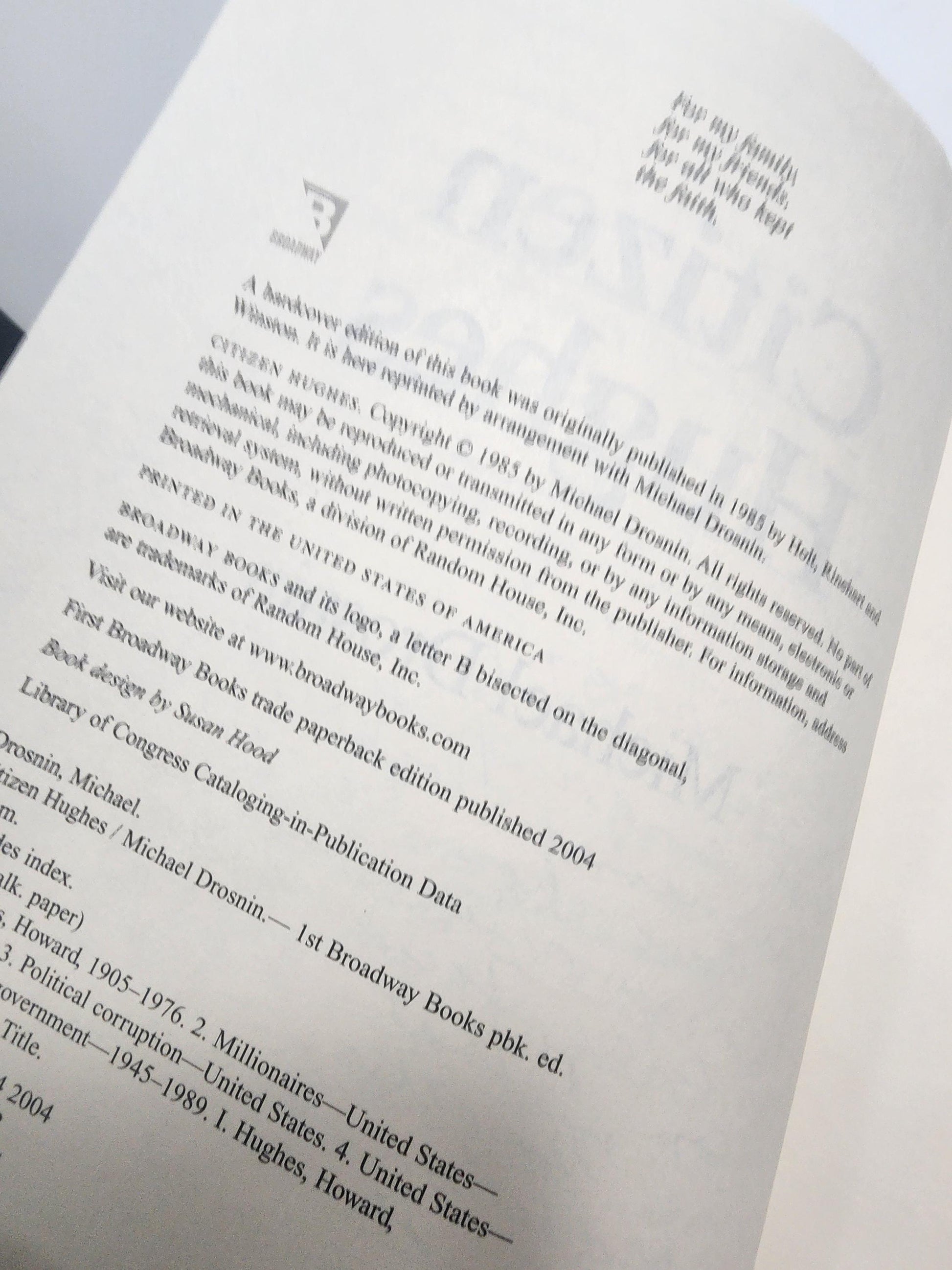 Citizen Hughes By Micheal Drosnin - Drosnin Books - Citizen Hughes - Citizen Hughes Books - Micheal Drosnin Books - Vintage Books