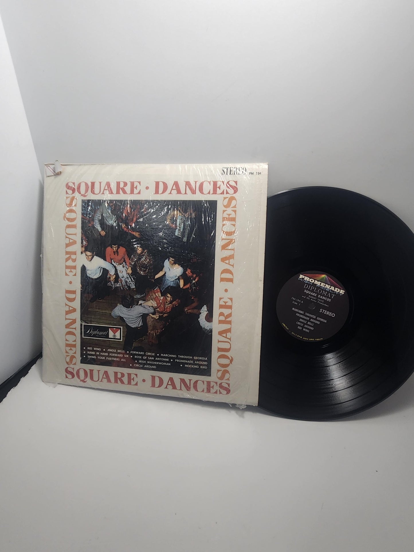 Square Dancers 1980s High Fidelity Vinyl Record - Jingle Bells - Red Wing - Square Dance - Vinyl - LP Records - Records - Music - Vintage