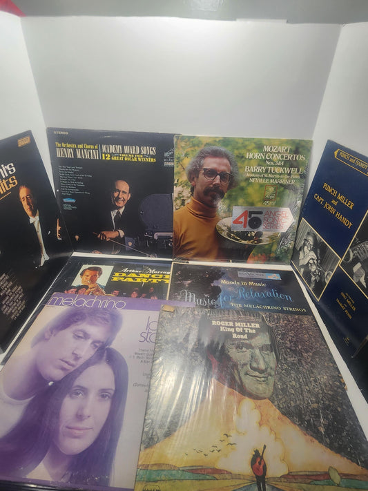 Vinyl LP Records Mixed LOT Of 8 - 1970s - 1980s - Music - Vintage Music - Vinyl LP Records - Records - Kenny Mancini - Melachino
